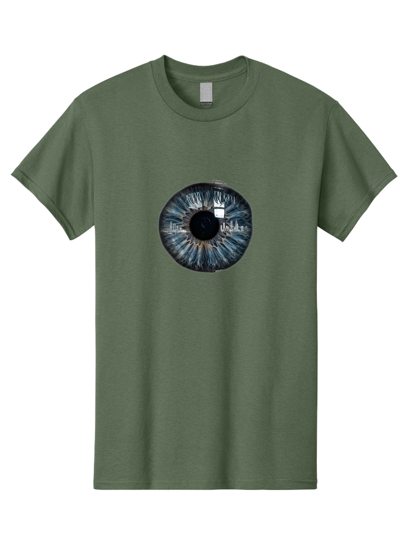 City-Skyline-In-Eye Men'S Graphic Tee, 100% Cotton, Comfortable Casual Summer Wear, Machine Washable, Vintage Camera, Old Camera, Antique Camera, Black Camera, Classic Photography, Photography Equipment, Nostalgic Device, Film Camera, Bao237
