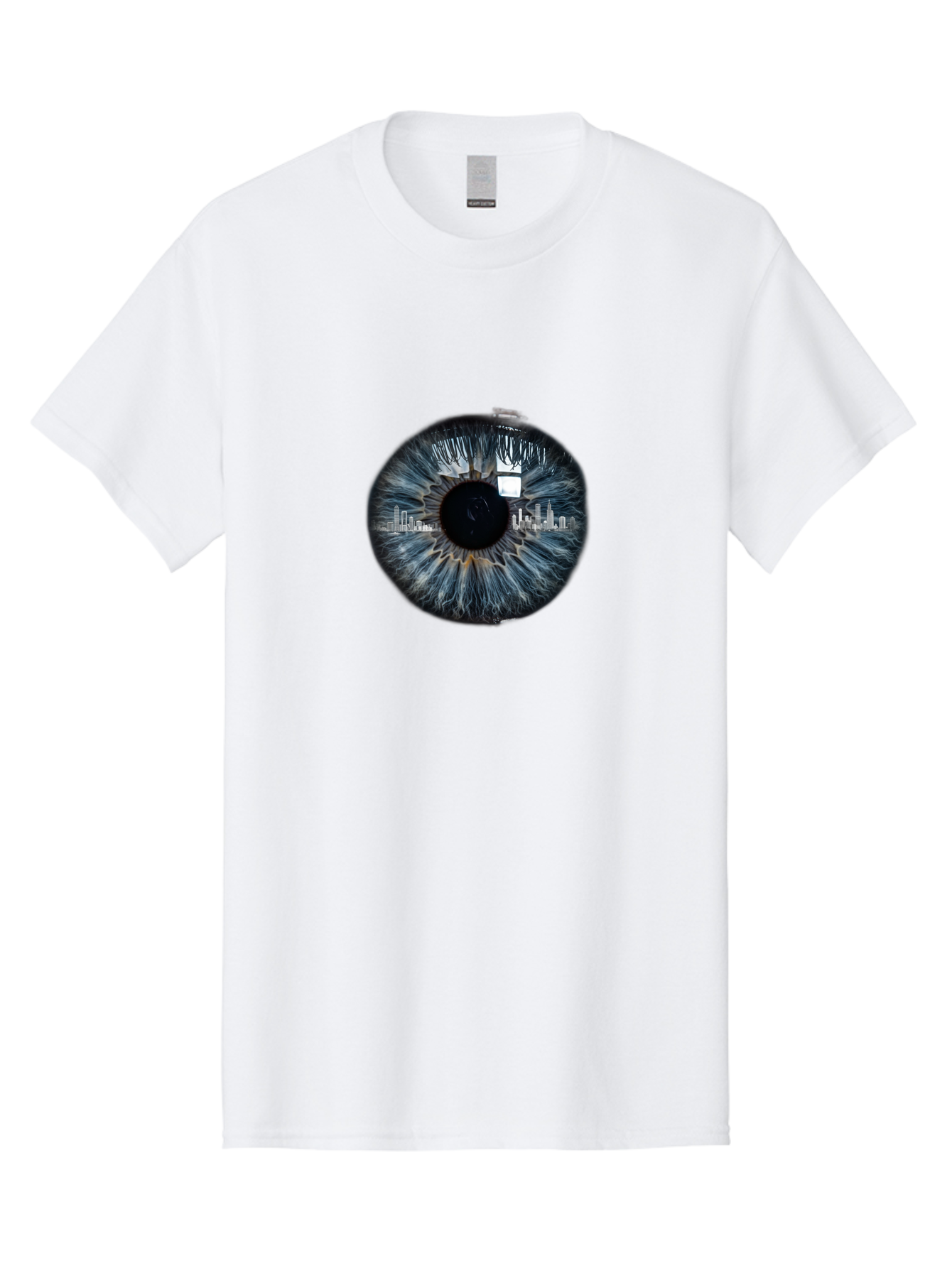 City-Skyline-In-Eye Men'S Graphic Tee, 100% Cotton, Comfortable Casual Summer Wear, Machine Washable, Vintage Camera, Old Camera, Antique Camera, Black Camera, Classic Photography, Photography Equipment, Nostalgic Device, Film Camera, Bao237