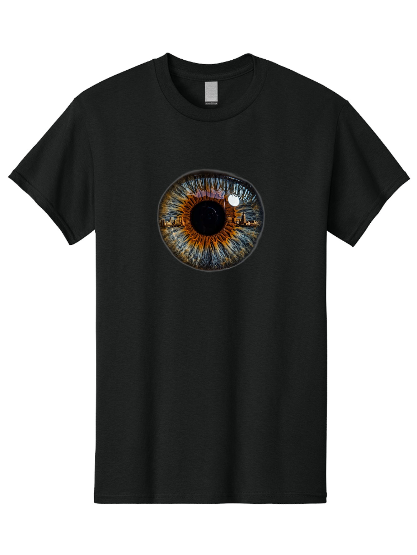 Cityscape-Eye-1 Men'S Graphic Tee, 100% Cotton, Comfortable Casual Summer Wear, Machine Washable, Vintage Camera, Old Camera, Antique Camera, Black Camera, Classic Photography, Photography Equipment, Nostalgic Device, Film Camera, Camera Art Bao239