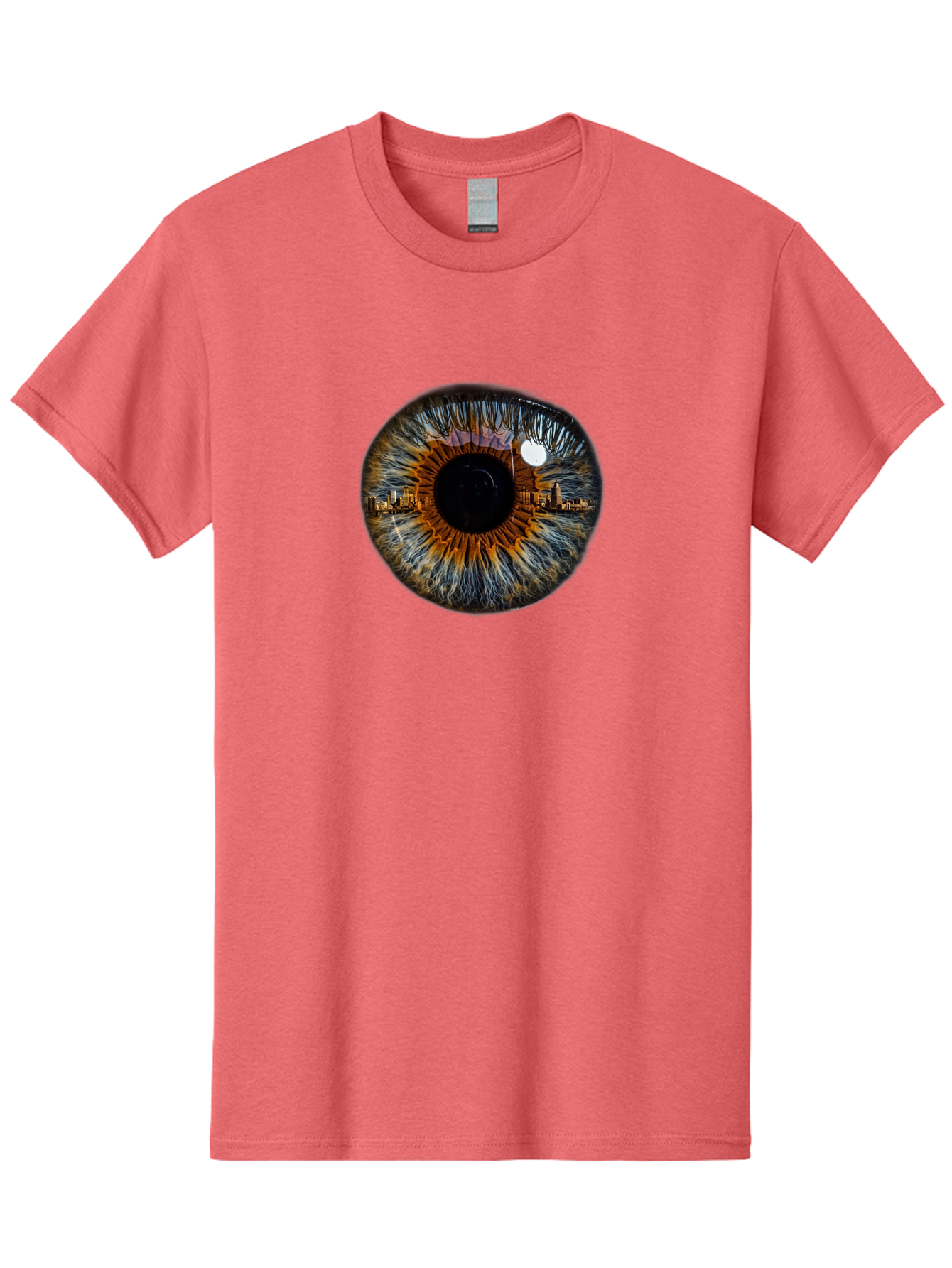 Cityscape-Eye-1 Men'S Graphic Tee, 100% Cotton, Comfortable Casual Summer Wear, Machine Washable, Vintage Camera, Old Camera, Antique Camera, Black Camera, Classic Photography, Photography Equipment, Nostalgic Device, Film Camera, Camera Art Bao239