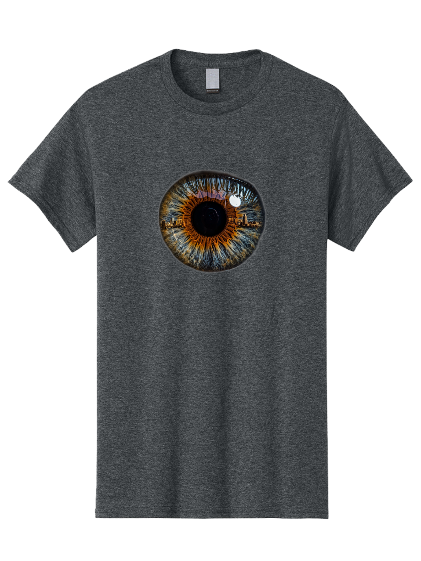 Cityscape-Eye-1 Men'S Graphic Tee, 100% Cotton, Comfortable Casual Summer Wear, Machine Washable, Vintage Camera, Old Camera, Antique Camera, Black Camera, Classic Photography, Photography Equipment, Nostalgic Device, Film Camera, Camera Art Bao239