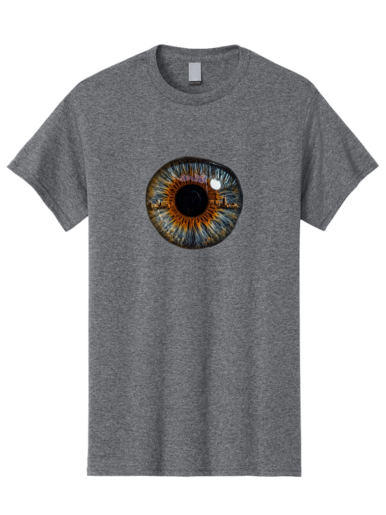 Cityscape-Eye-1 Men'S Graphic Tee, 100% Cotton, Comfortable Casual Summer Wear, Machine Washable, Vintage Camera, Old Camera, Antique Camera, Black Camera, Classic Photography, Photography Equipment, Nostalgic Device, Film Camera, Camera Art Bao239