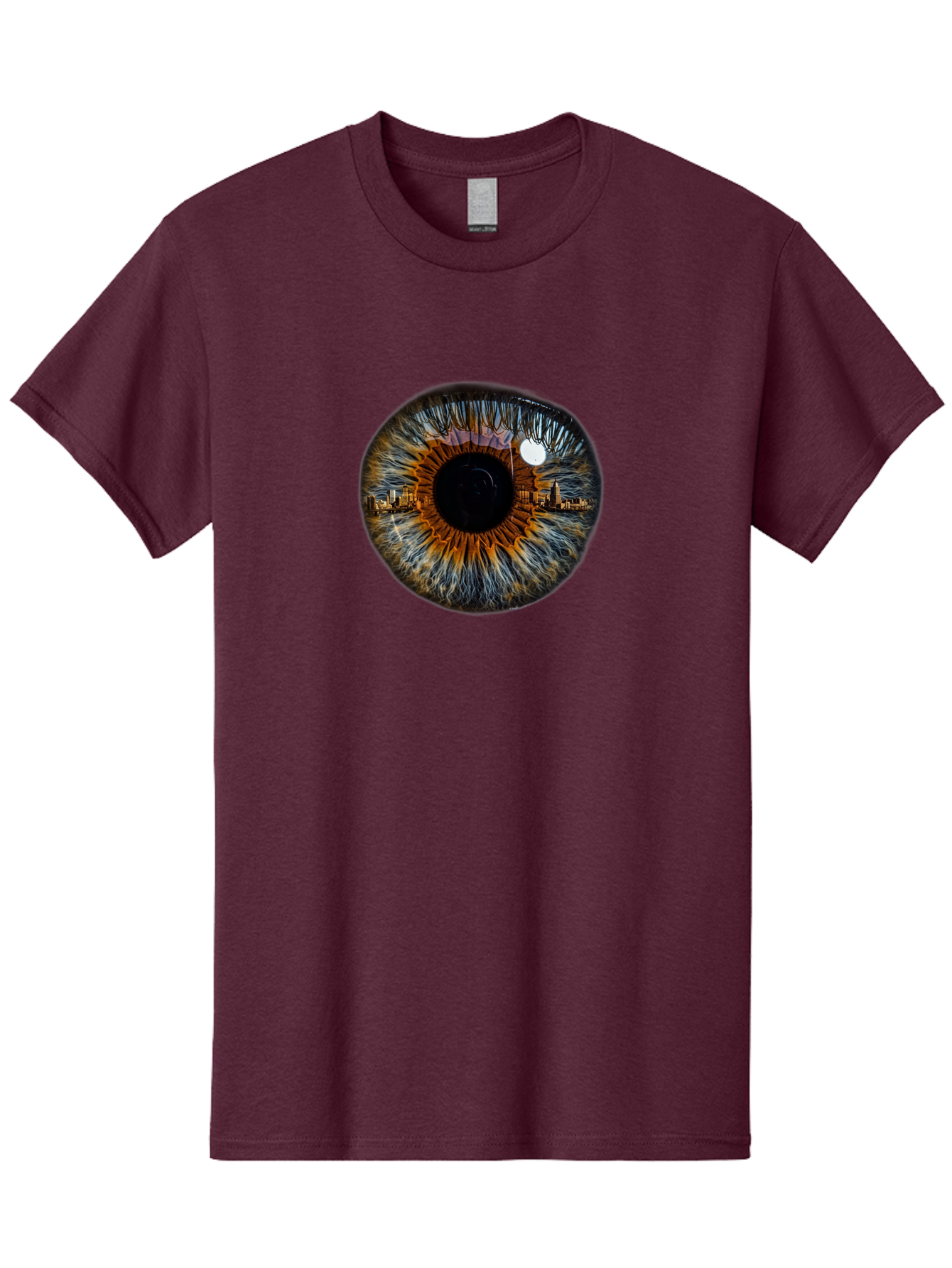 Cityscape-Eye-1 Men'S Graphic Tee, 100% Cotton, Comfortable Casual Summer Wear, Machine Washable, Vintage Camera, Old Camera, Antique Camera, Black Camera, Classic Photography, Photography Equipment, Nostalgic Device, Film Camera, Camera Art Bao239