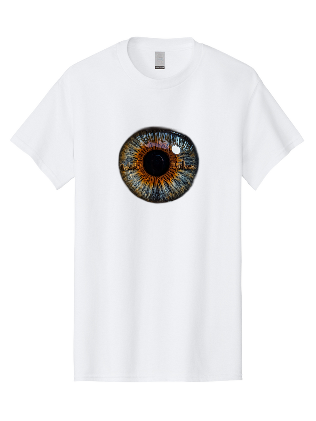 Cityscape-Eye-1 Men'S Graphic Tee, 100% Cotton, Comfortable Casual Summer Wear, Machine Washable, Vintage Camera, Old Camera, Antique Camera, Black Camera, Classic Photography, Photography Equipment, Nostalgic Device, Film Camera, Camera Art Bao239