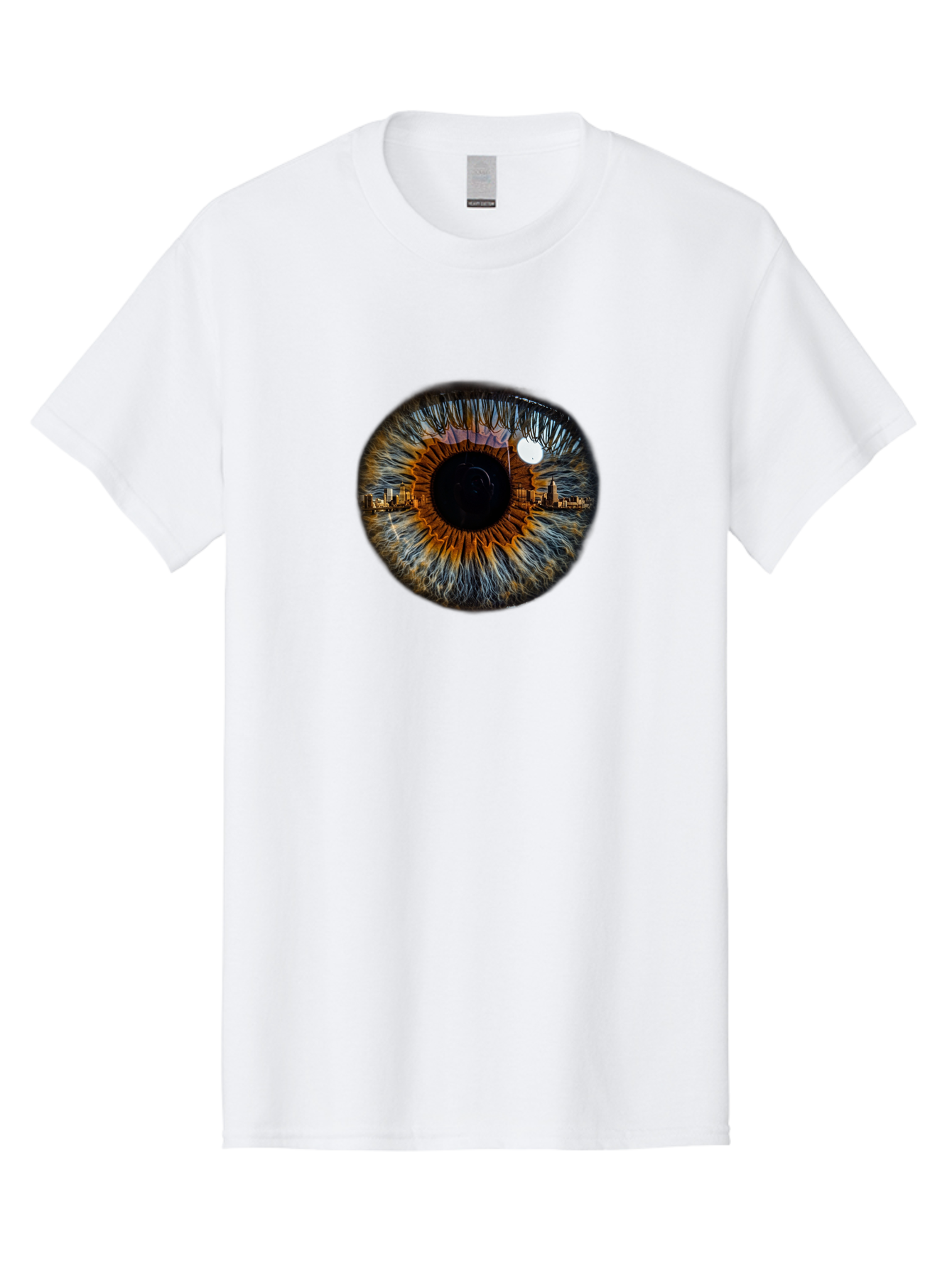 Cityscape-Eye-1 Men'S Graphic Tee, 100% Cotton, Comfortable Casual Summer Wear, Machine Washable, Vintage Camera, Old Camera, Antique Camera, Black Camera, Classic Photography, Photography Equipment, Nostalgic Device, Film Camera, Camera Art Bao239