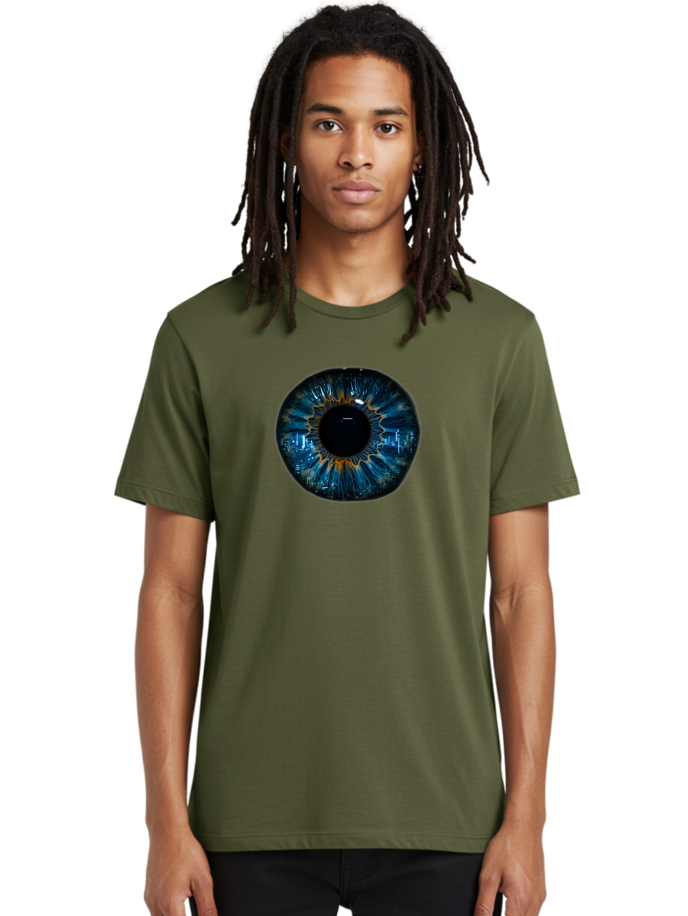 Cityscape-Eye-2 Men'S Graphic Tee, 100% Cotton, Comfortable Casual Summer Wear, Machine Washable, Vintage Camera, Old Camera, Antique Camera, Black Camera, Classic Photography, Photography Equipment, Nostalgic Device, Film Camera, Camera Art Bao240