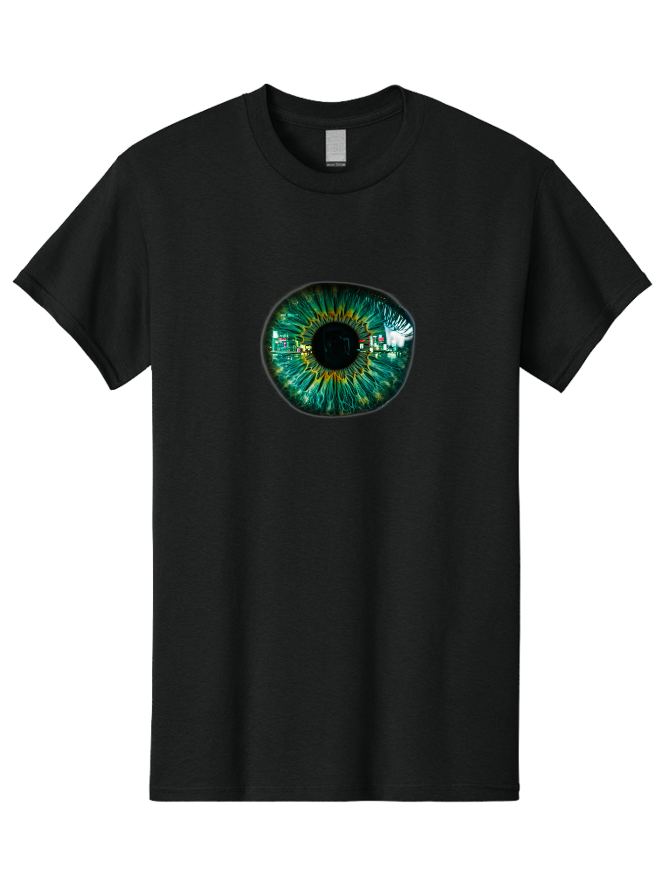 Cityscape-Eye Men'S Graphic Tee, 100% Cotton, Comfortable Casual Summer Wear, Machine Washable, Vintage Camera, Old Camera, Antique Camera, Black Camera, Classic Photography, Photography Equipment, Nostalgic Device, Film Camera, Camera Art Bao241