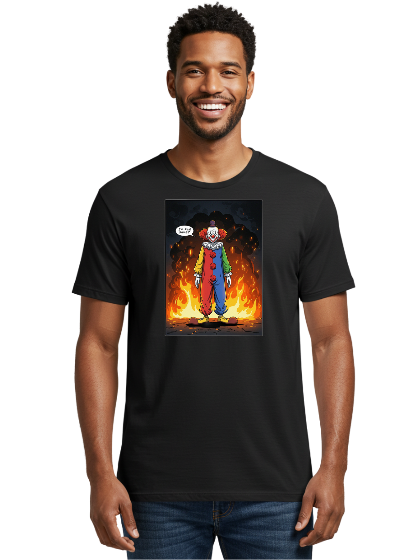 Clown-In-Flames Men'S Graphic Tee, 100% Cotton, Comfortable Casual Summer Wear, Machine Washable, Vintage Camera, Old Camera, Antique Camera, Black Camera, Classic Photography, Photography Equipment, Nostalgic Device, Film Camera, Camera Art Bao244