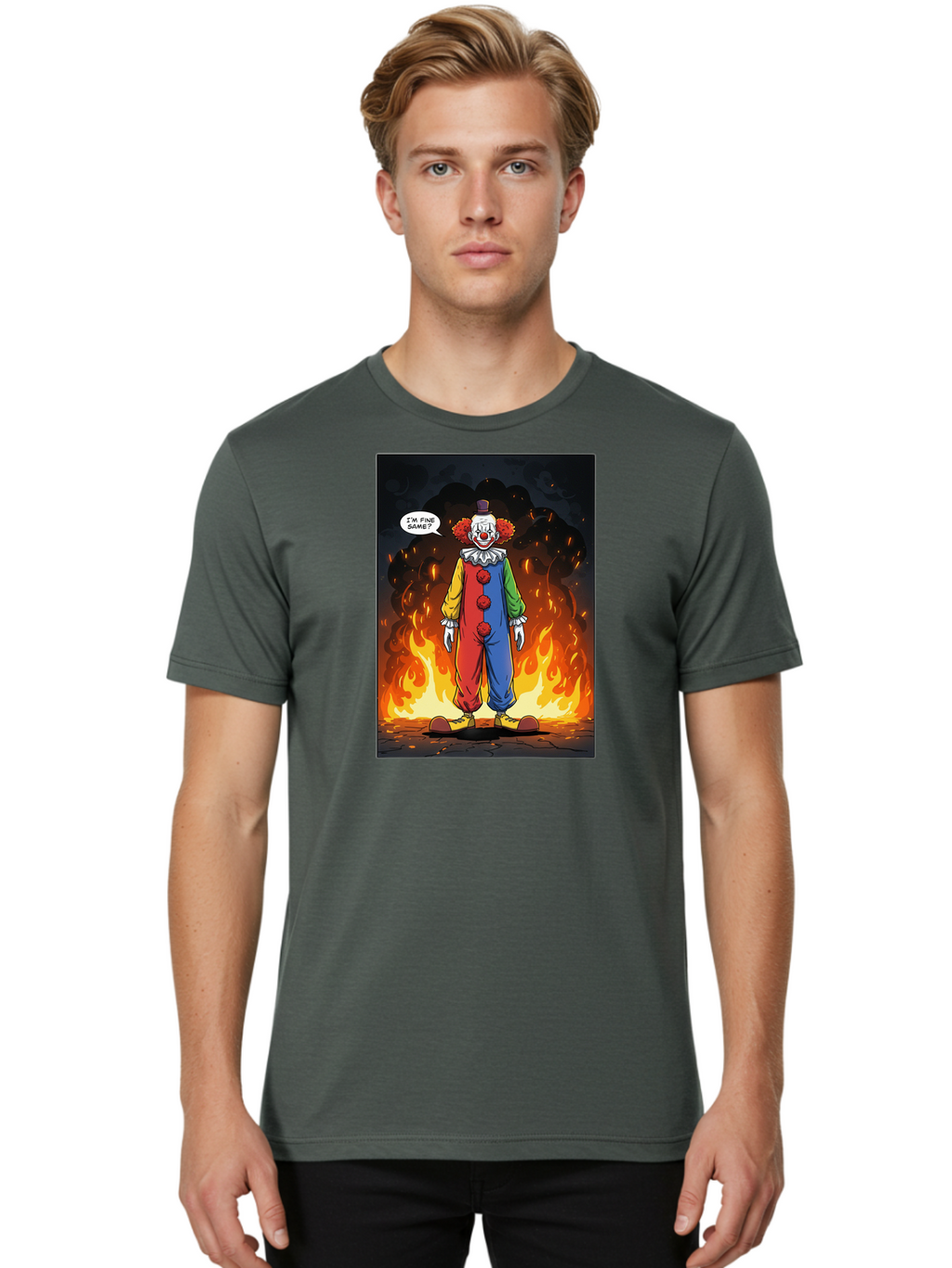 Clown-In-Flames Men'S Graphic Tee, 100% Cotton, Comfortable Casual Summer Wear, Machine Washable, Vintage Camera, Old Camera, Antique Camera, Black Camera, Classic Photography, Photography Equipment, Nostalgic Device, Film Camera, Camera Art Bao244