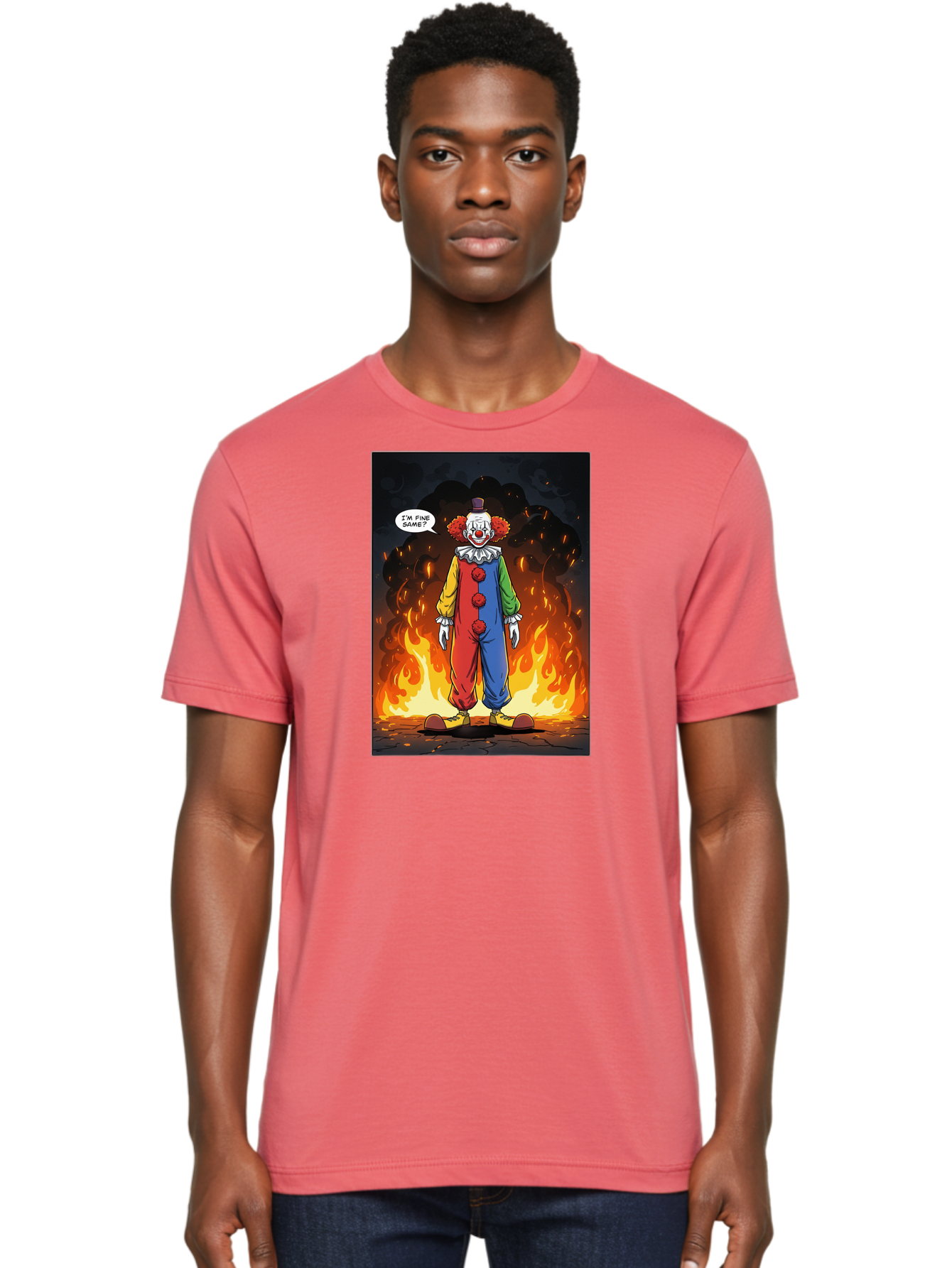 Clown-In-Flames Men'S Graphic Tee, 100% Cotton, Comfortable Casual Summer Wear, Machine Washable, Vintage Camera, Old Camera, Antique Camera, Black Camera, Classic Photography, Photography Equipment, Nostalgic Device, Film Camera, Camera Art Bao244