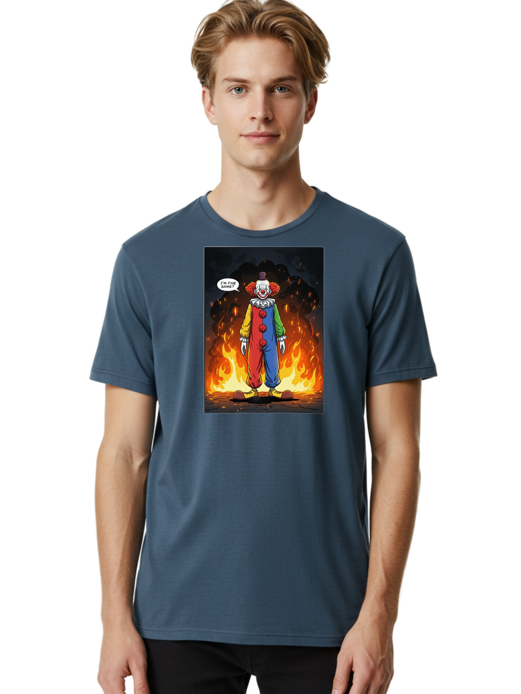 Clown-In-Flames Men'S Graphic Tee, 100% Cotton, Comfortable Casual Summer Wear, Machine Washable, Vintage Camera, Old Camera, Antique Camera, Black Camera, Classic Photography, Photography Equipment, Nostalgic Device, Film Camera, Camera Art Bao244