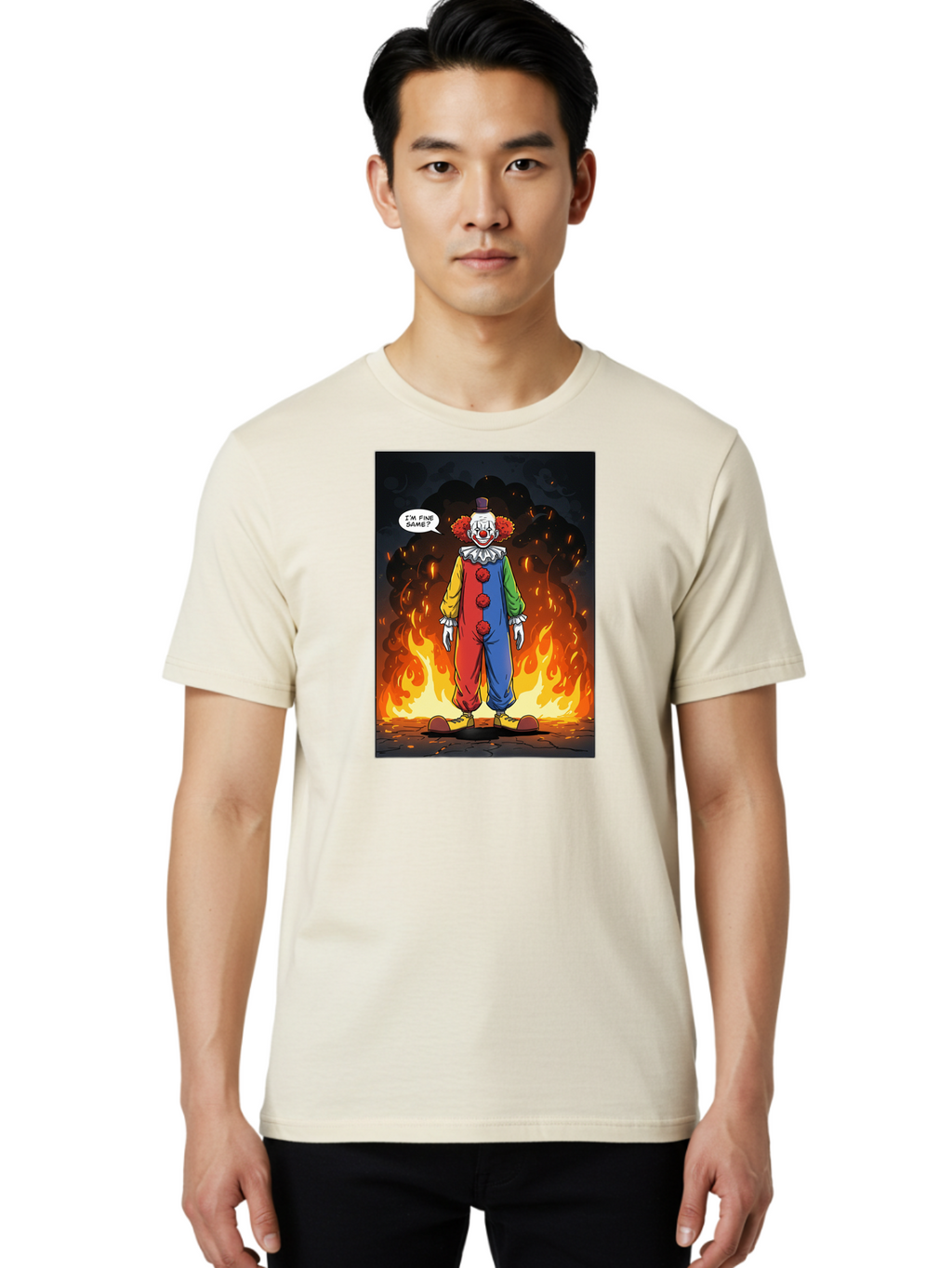 Clown-In-Flames Men'S Graphic Tee, 100% Cotton, Comfortable Casual Summer Wear, Machine Washable, Vintage Camera, Old Camera, Antique Camera, Black Camera, Classic Photography, Photography Equipment, Nostalgic Device, Film Camera, Camera Art Bao244