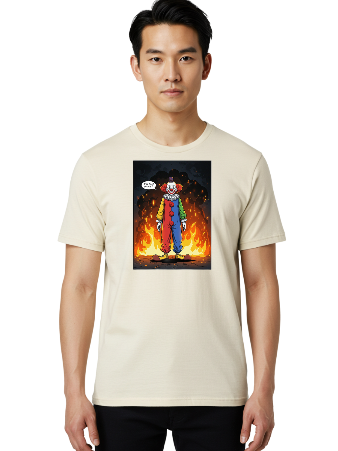 Clown-In-Flames Men'S Graphic Tee, 100% Cotton, Comfortable Casual Summer Wear, Machine Washable, Vintage Camera, Old Camera, Antique Camera, Black Camera, Classic Photography, Photography Equipment, Nostalgic Device, Film Camera, Camera Art Bao244