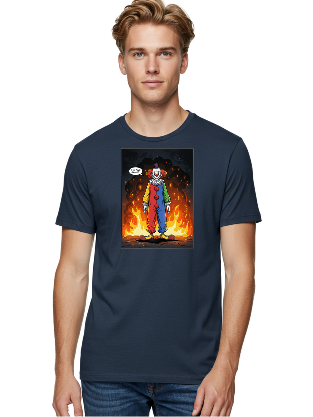 Clown-In-Flames Men'S Graphic Tee, 100% Cotton, Comfortable Casual Summer Wear, Machine Washable, Vintage Camera, Old Camera, Antique Camera, Black Camera, Classic Photography, Photography Equipment, Nostalgic Device, Film Camera, Camera Art Bao244