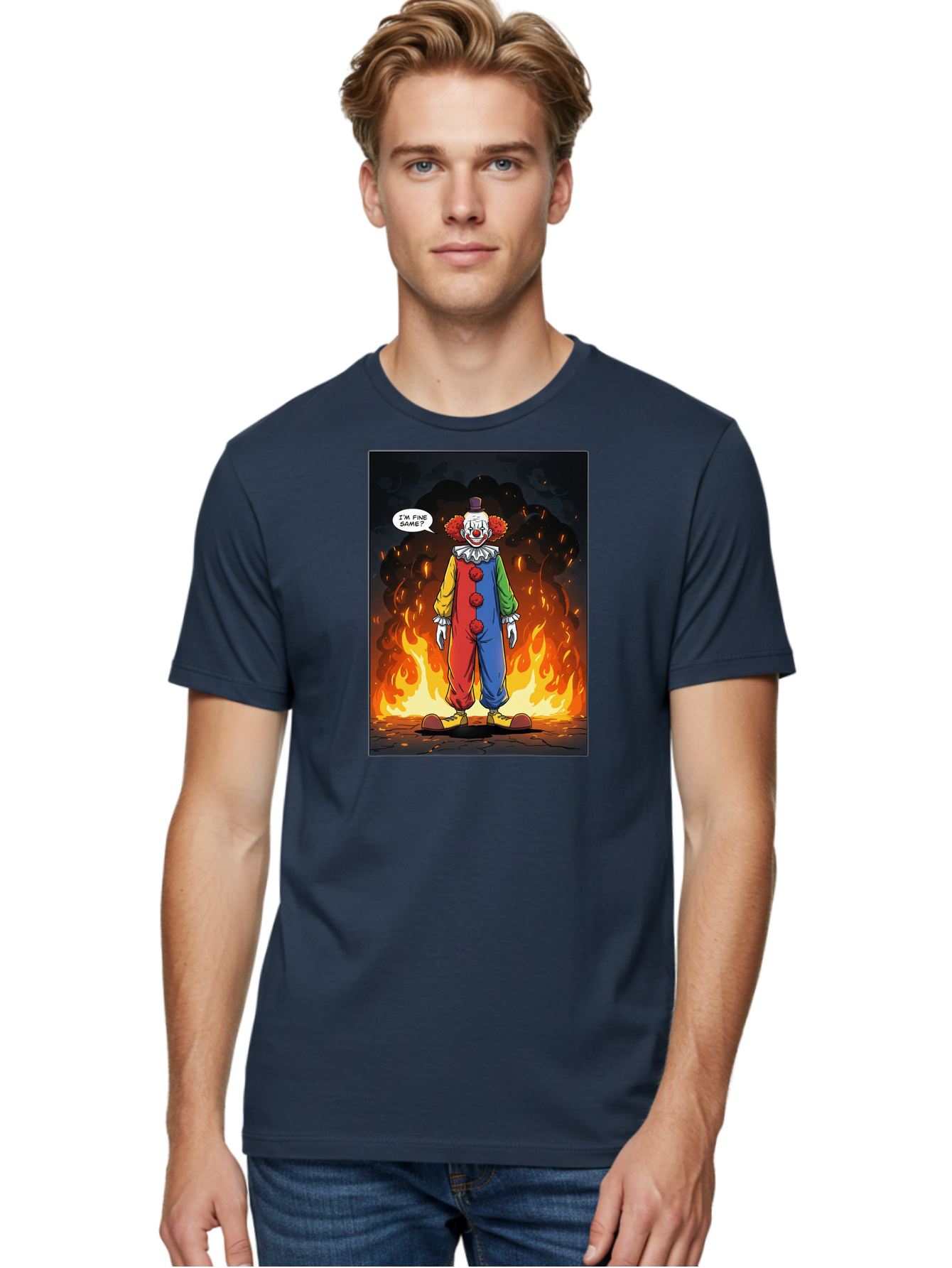 Clown-In-Flames Men'S Graphic Tee, 100% Cotton, Comfortable Casual Summer Wear, Machine Washable, Vintage Camera, Old Camera, Antique Camera, Black Camera, Classic Photography, Photography Equipment, Nostalgic Device, Film Camera, Camera Art Bao244