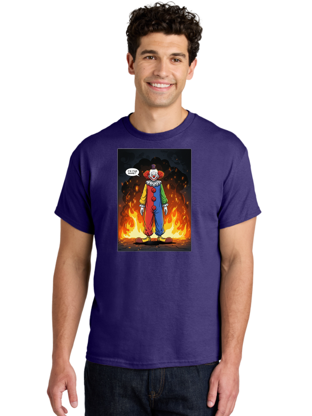 Clown-In-Flames Men'S Graphic Tee, 100% Cotton, Comfortable Casual Summer Wear, Machine Washable, Vintage Camera, Old Camera, Antique Camera, Black Camera, Classic Photography, Photography Equipment, Nostalgic Device, Film Camera, Camera Art Bao244