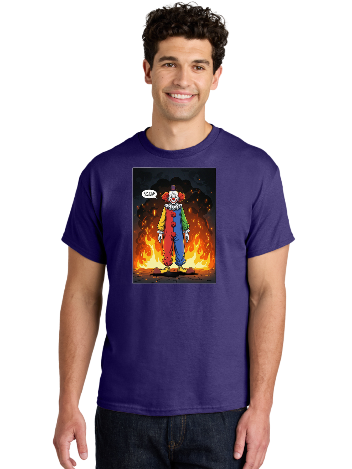 Clown-In-Flames Men'S Graphic Tee, 100% Cotton, Comfortable Casual Summer Wear, Machine Washable, Vintage Camera, Old Camera, Antique Camera, Black Camera, Classic Photography, Photography Equipment, Nostalgic Device, Film Camera, Camera Art Bao244