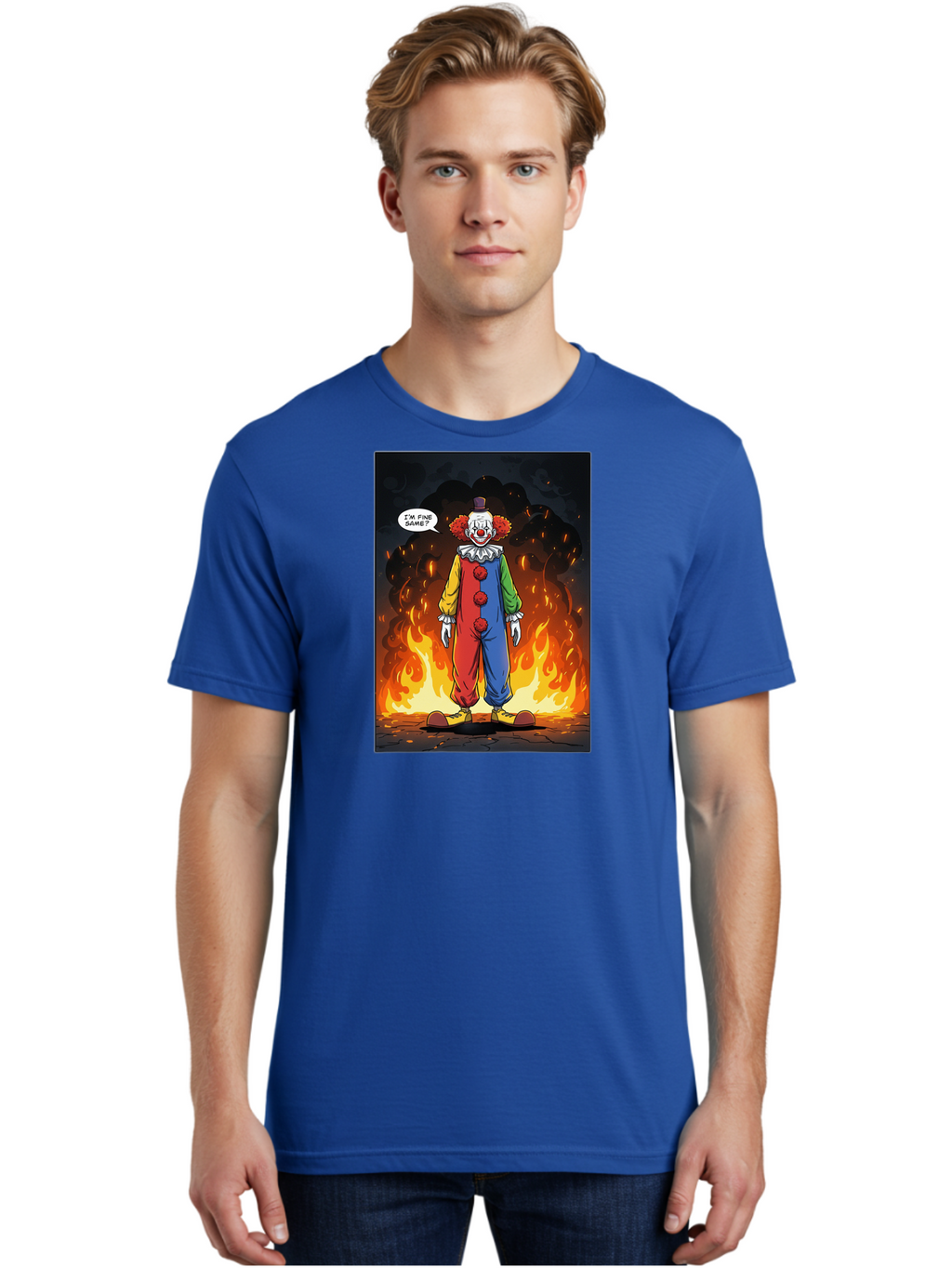 Clown-In-Flames Men'S Graphic Tee, 100% Cotton, Comfortable Casual Summer Wear, Machine Washable, Vintage Camera, Old Camera, Antique Camera, Black Camera, Classic Photography, Photography Equipment, Nostalgic Device, Film Camera, Camera Art Bao244