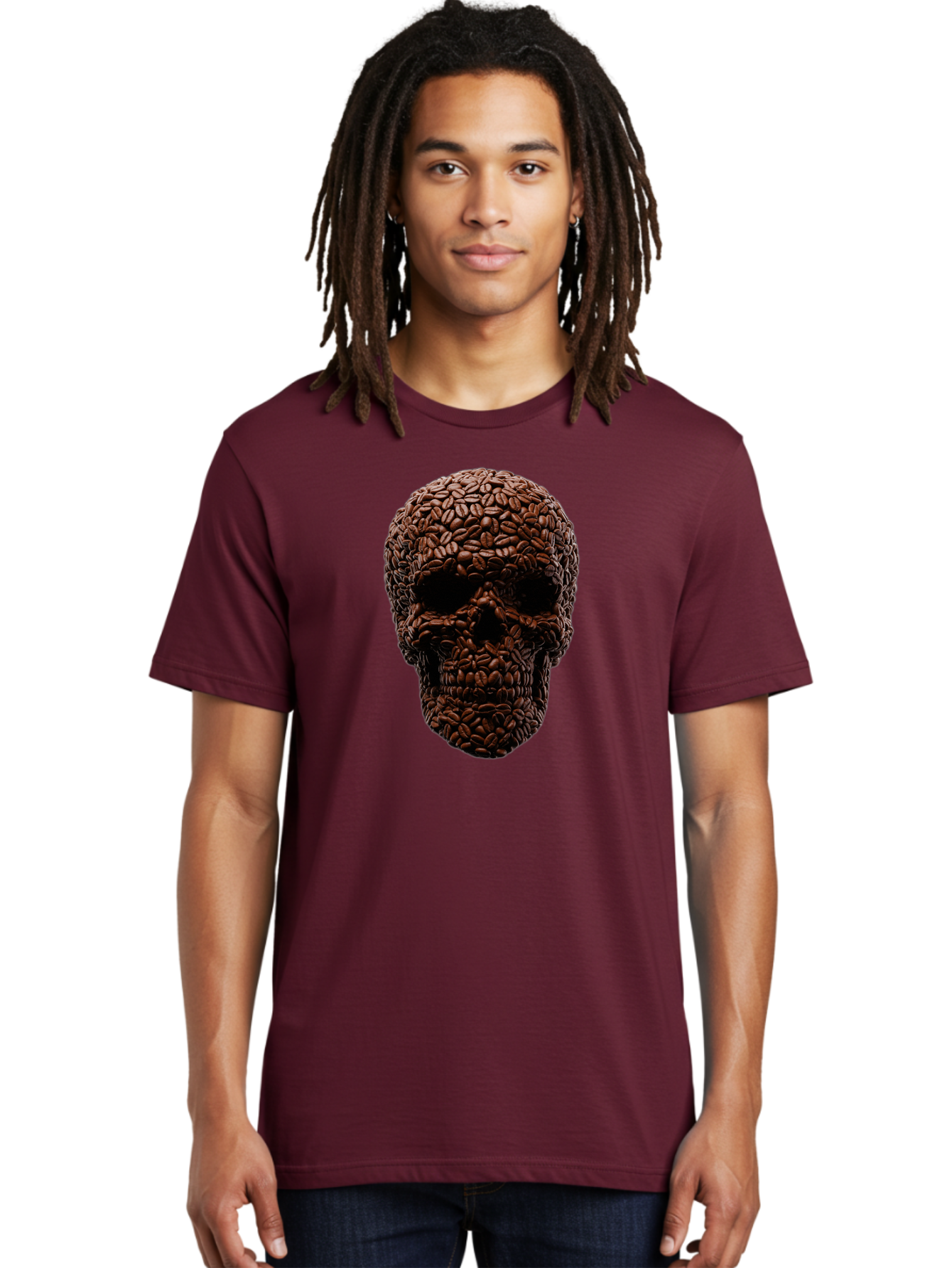 Coffee-Beans-Skull Men'S Graphic Tee, 100% Cotton, Comfortable Casual Summer Wear, Machine Washable, Vintage Camera, Old Camera, Antique Camera, Black Camera, Classic Photography, Photography Equipment, Nostalgic Device, Film Camera, Bao247