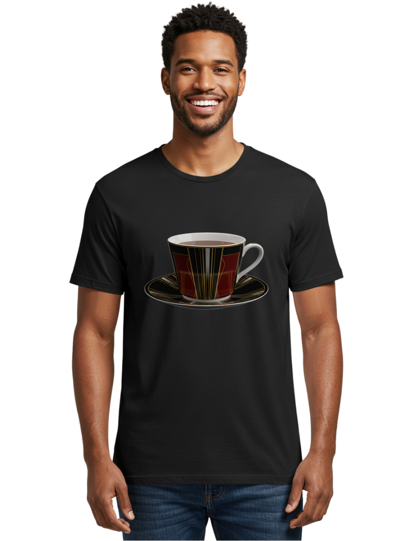 Coffee-Cup-And-Saucer Men'S Graphic Tee, 100% Cotton, Comfortable Casual Summer Wear, Machine Washable, Vintage Camera, Old Camera, Antique Camera, Black Camera, Classic Photography, Photography Equipment, Nostalgic Device, Film Camera, Bao249