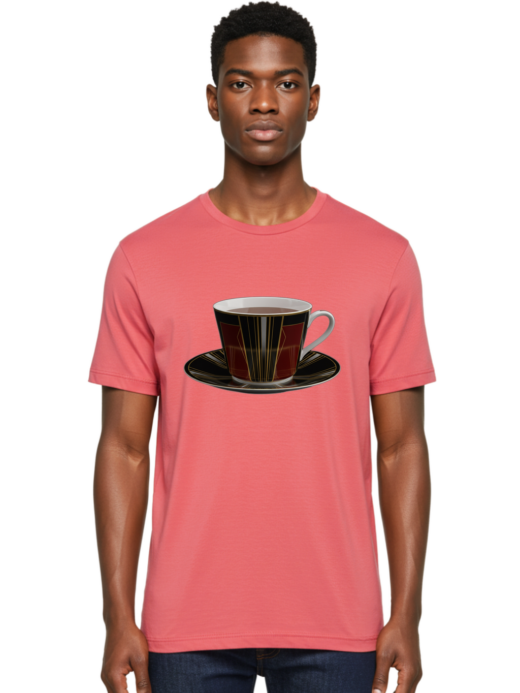 Coffee-Cup-And-Saucer Men'S Graphic Tee, 100% Cotton, Comfortable Casual Summer Wear, Machine Washable, Vintage Camera, Old Camera, Antique Camera, Black Camera, Classic Photography, Photography Equipment, Nostalgic Device, Film Camera, Bao249