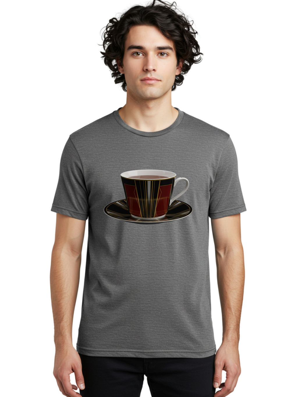 Coffee-Cup-And-Saucer Men'S Graphic Tee, 100% Cotton, Comfortable Casual Summer Wear, Machine Washable, Vintage Camera, Old Camera, Antique Camera, Black Camera, Classic Photography, Photography Equipment, Nostalgic Device, Film Camera, Bao249