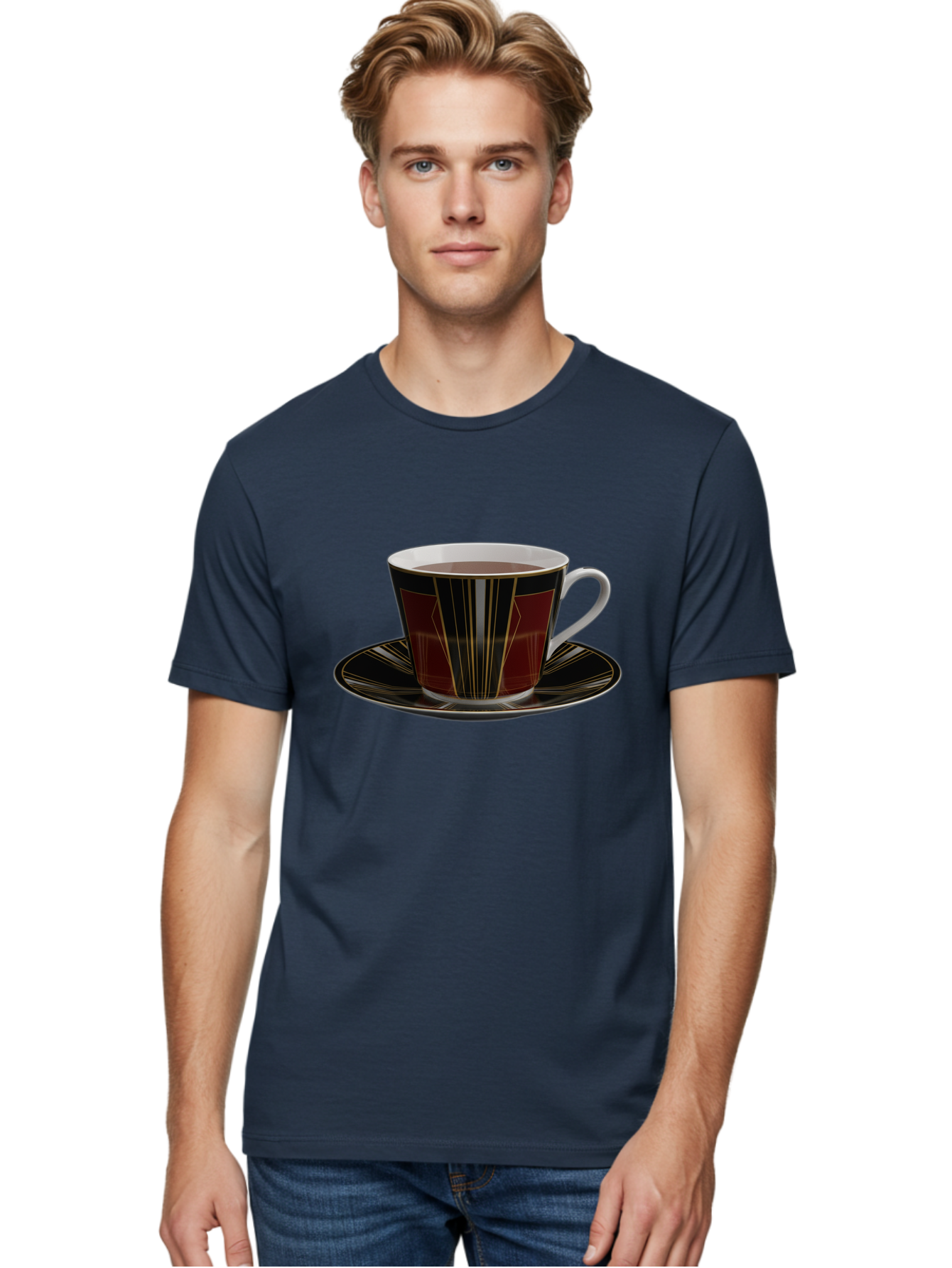 Coffee-Cup-And-Saucer Men'S Graphic Tee, 100% Cotton, Comfortable Casual Summer Wear, Machine Washable, Vintage Camera, Old Camera, Antique Camera, Black Camera, Classic Photography, Photography Equipment, Nostalgic Device, Film Camera, Bao249
