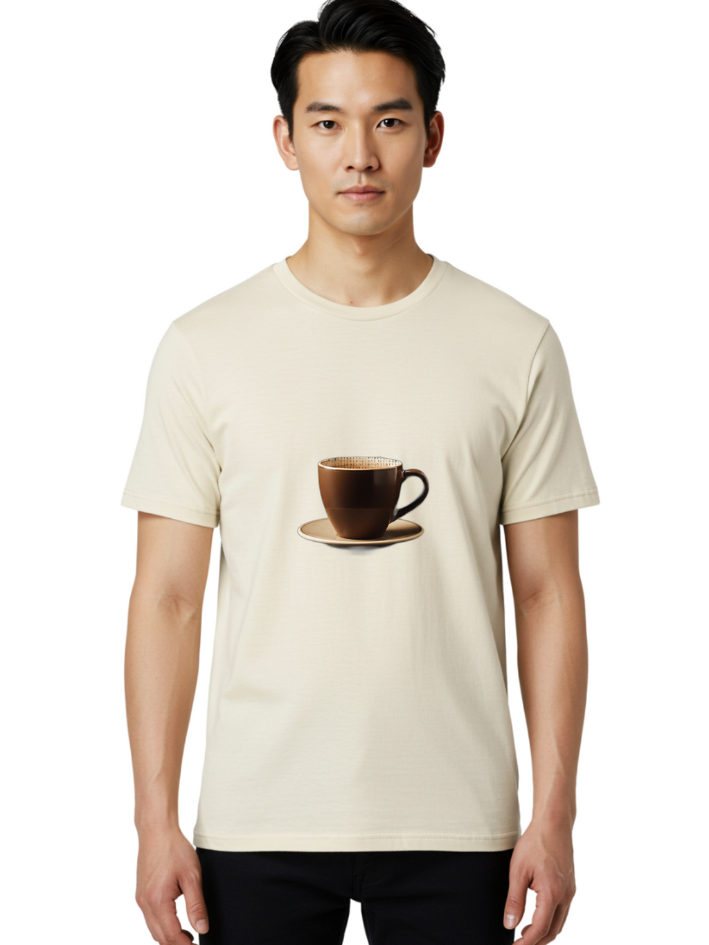 Coffee-Cup Men'S Graphic Tee, 100% Cotton, Comfortable Casual Summer Wear, Machine Washable, Vintage Camera, Old Camera, Antique Camera, Black Camera, Classic Photography, Photography Equipment, Nostalgic Device, Film Camera, Camera Art Bao250