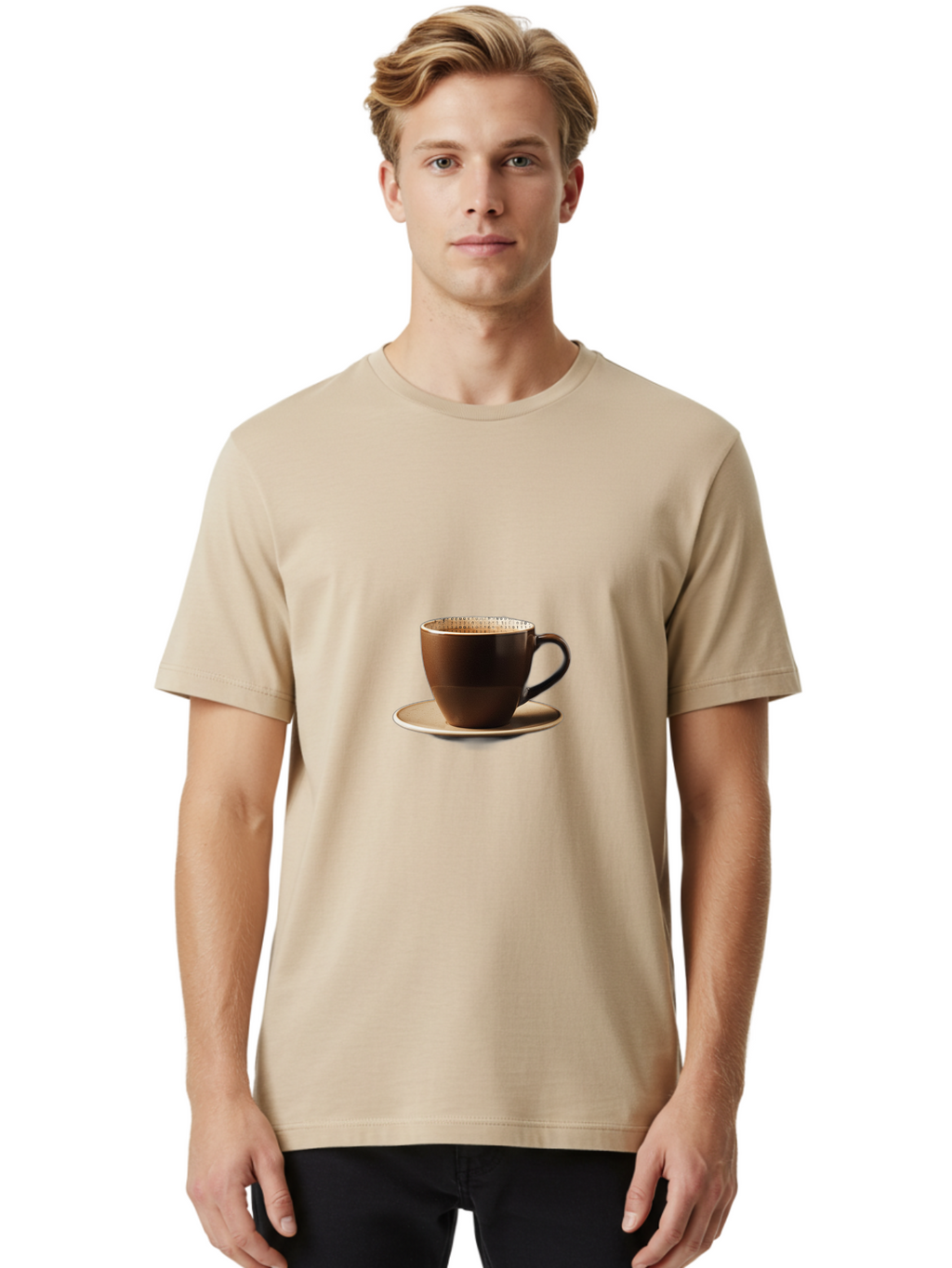 Coffee-Cup Men'S Graphic Tee, 100% Cotton, Comfortable Casual Summer Wear, Machine Washable, Vintage Camera, Old Camera, Antique Camera, Black Camera, Classic Photography, Photography Equipment, Nostalgic Device, Film Camera, Camera Art Bao250