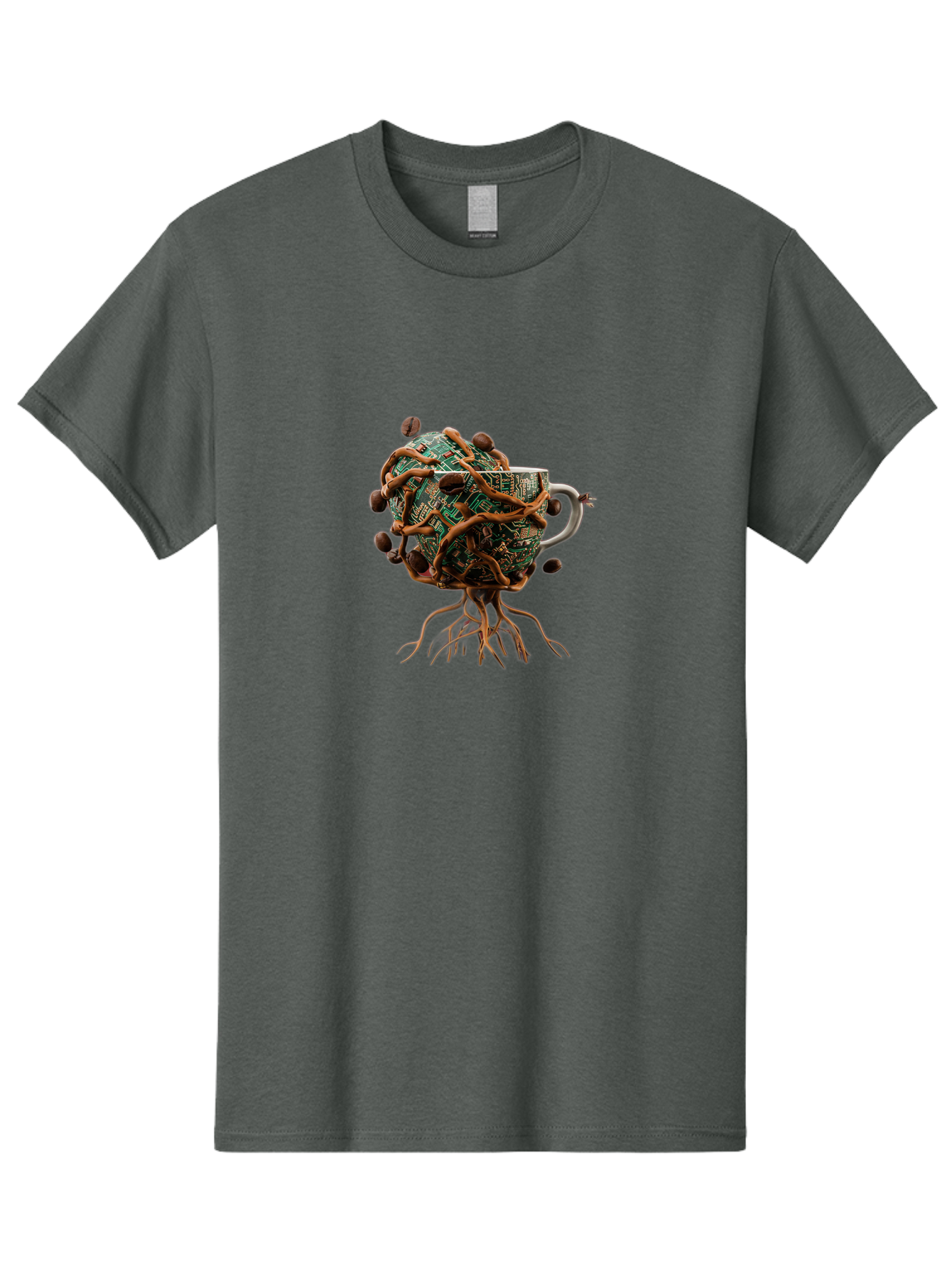 Coffee-Mug-Circuit-Sprouts Men'S Graphic Tee, 100% Cotton, Comfortable Casual Summer Wear, Machine Washable, Vintage Camera, Old Camera, Antique Camera, Black Camera, Classic Photography, Photography Equipment, Nostalgic Device, Film Camera, Bao251
