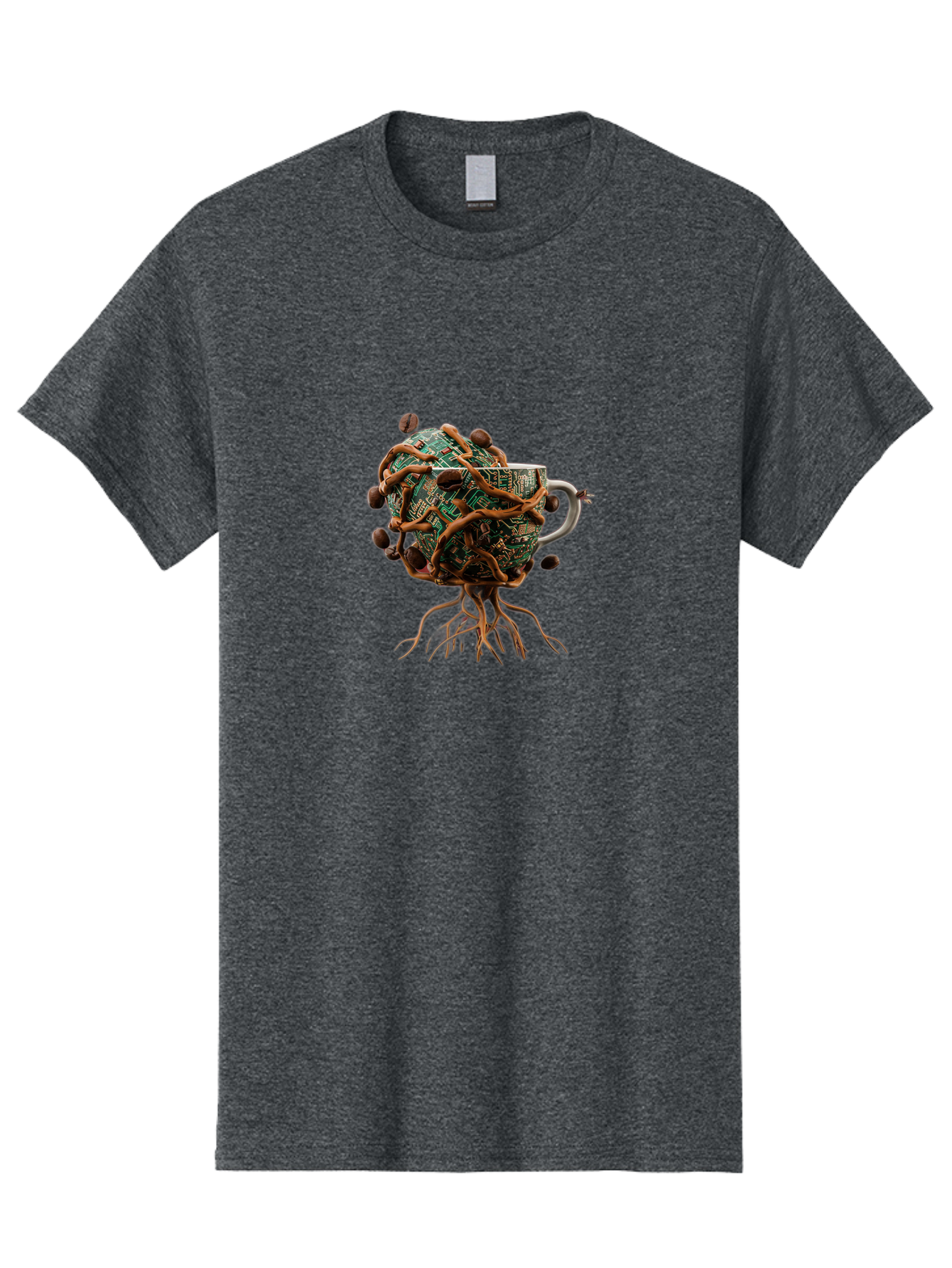 Coffee-Mug-Circuit-Sprouts Men'S Graphic Tee, 100% Cotton, Comfortable Casual Summer Wear, Machine Washable, Vintage Camera, Old Camera, Antique Camera, Black Camera, Classic Photography, Photography Equipment, Nostalgic Device, Film Camera, Bao251