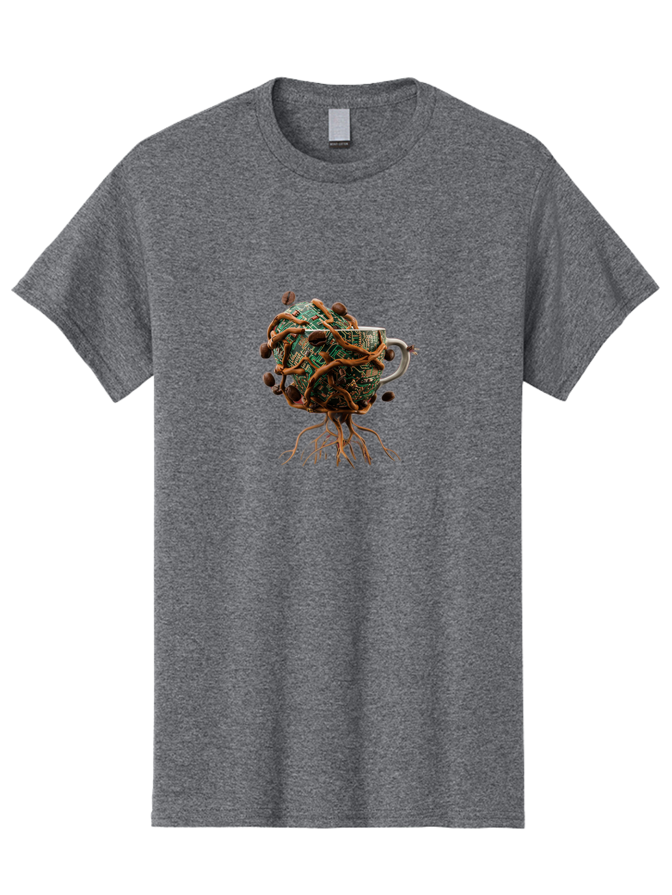 Coffee-Mug-Circuit-Sprouts Men'S Graphic Tee, 100% Cotton, Comfortable Casual Summer Wear, Machine Washable, Vintage Camera, Old Camera, Antique Camera, Black Camera, Classic Photography, Photography Equipment, Nostalgic Device, Film Camera, Bao251