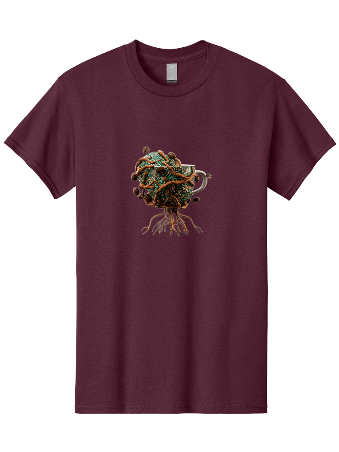 Coffee-Mug-Circuit-Sprouts Men'S Graphic Tee, 100% Cotton, Comfortable Casual Summer Wear, Machine Washable, Vintage Camera, Old Camera, Antique Camera, Black Camera, Classic Photography, Photography Equipment, Nostalgic Device, Film Camera, Bao251