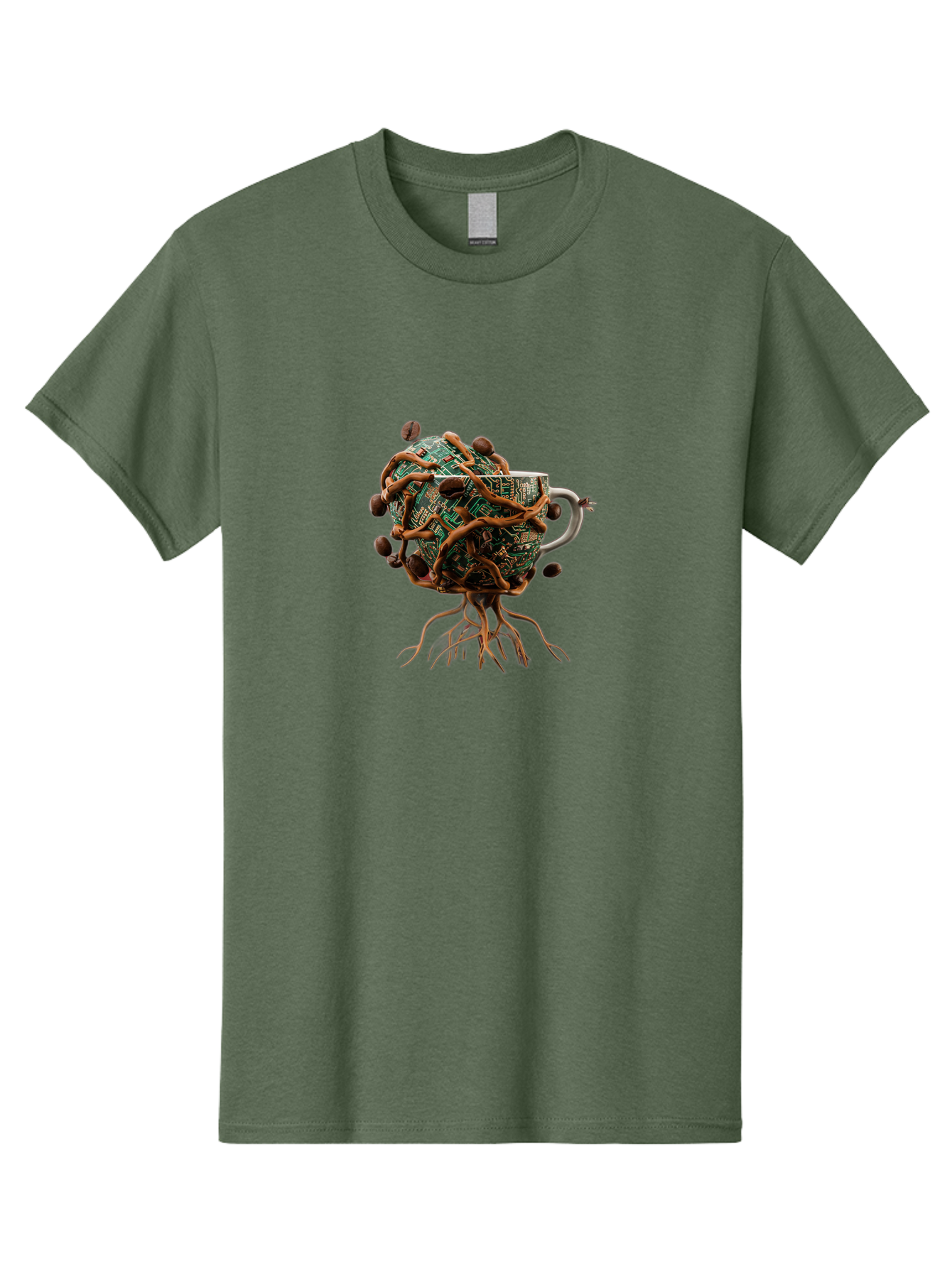 Coffee-Mug-Circuit-Sprouts Men'S Graphic Tee, 100% Cotton, Comfortable Casual Summer Wear, Machine Washable, Vintage Camera, Old Camera, Antique Camera, Black Camera, Classic Photography, Photography Equipment, Nostalgic Device, Film Camera, Bao251