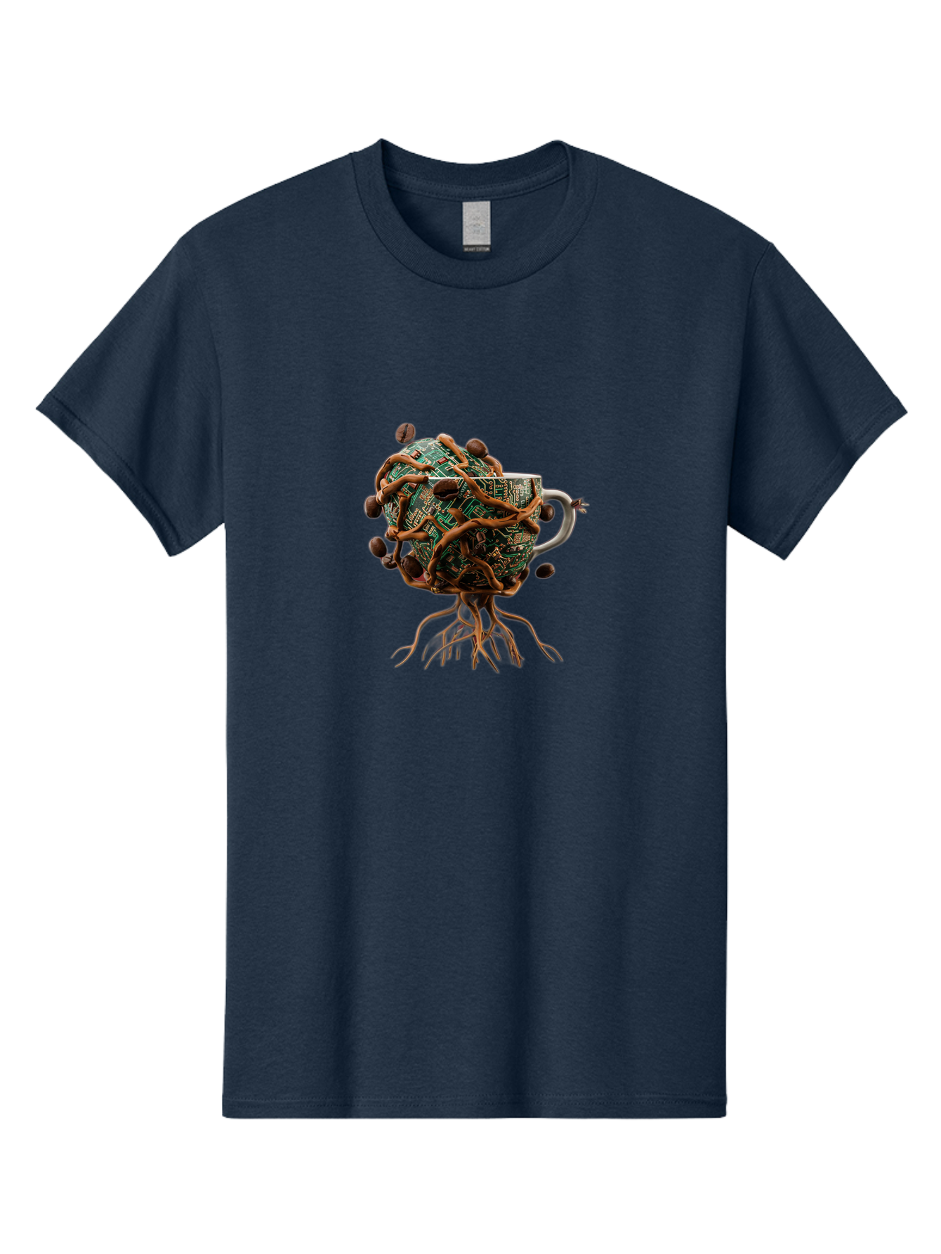 Coffee-Mug-Circuit-Sprouts Men'S Graphic Tee, 100% Cotton, Comfortable Casual Summer Wear, Machine Washable, Vintage Camera, Old Camera, Antique Camera, Black Camera, Classic Photography, Photography Equipment, Nostalgic Device, Film Camera, Bao251