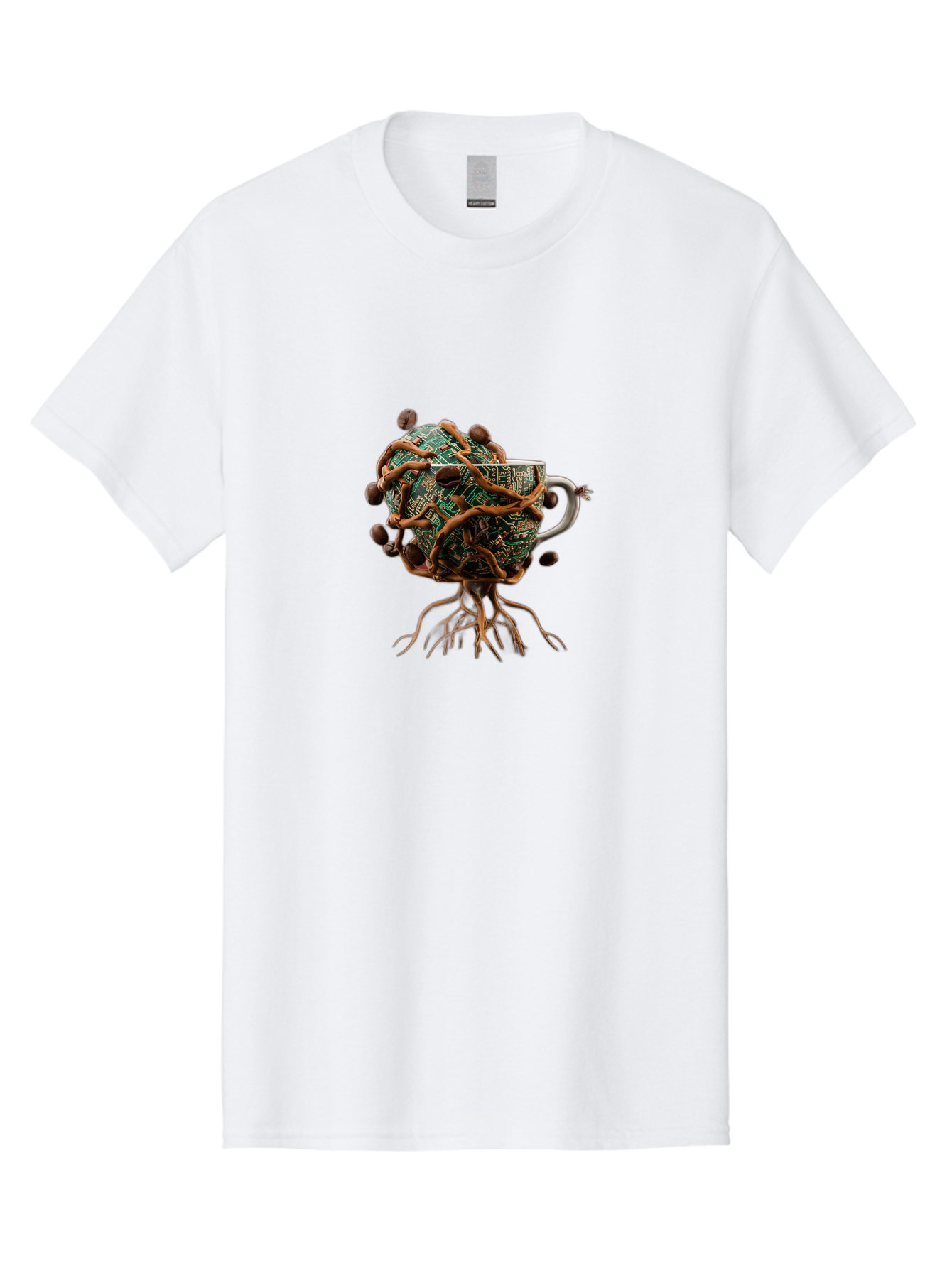 Coffee-Mug-Circuit-Sprouts Men'S Graphic Tee, 100% Cotton, Comfortable Casual Summer Wear, Machine Washable, Vintage Camera, Old Camera, Antique Camera, Black Camera, Classic Photography, Photography Equipment, Nostalgic Device, Film Camera, Bao251