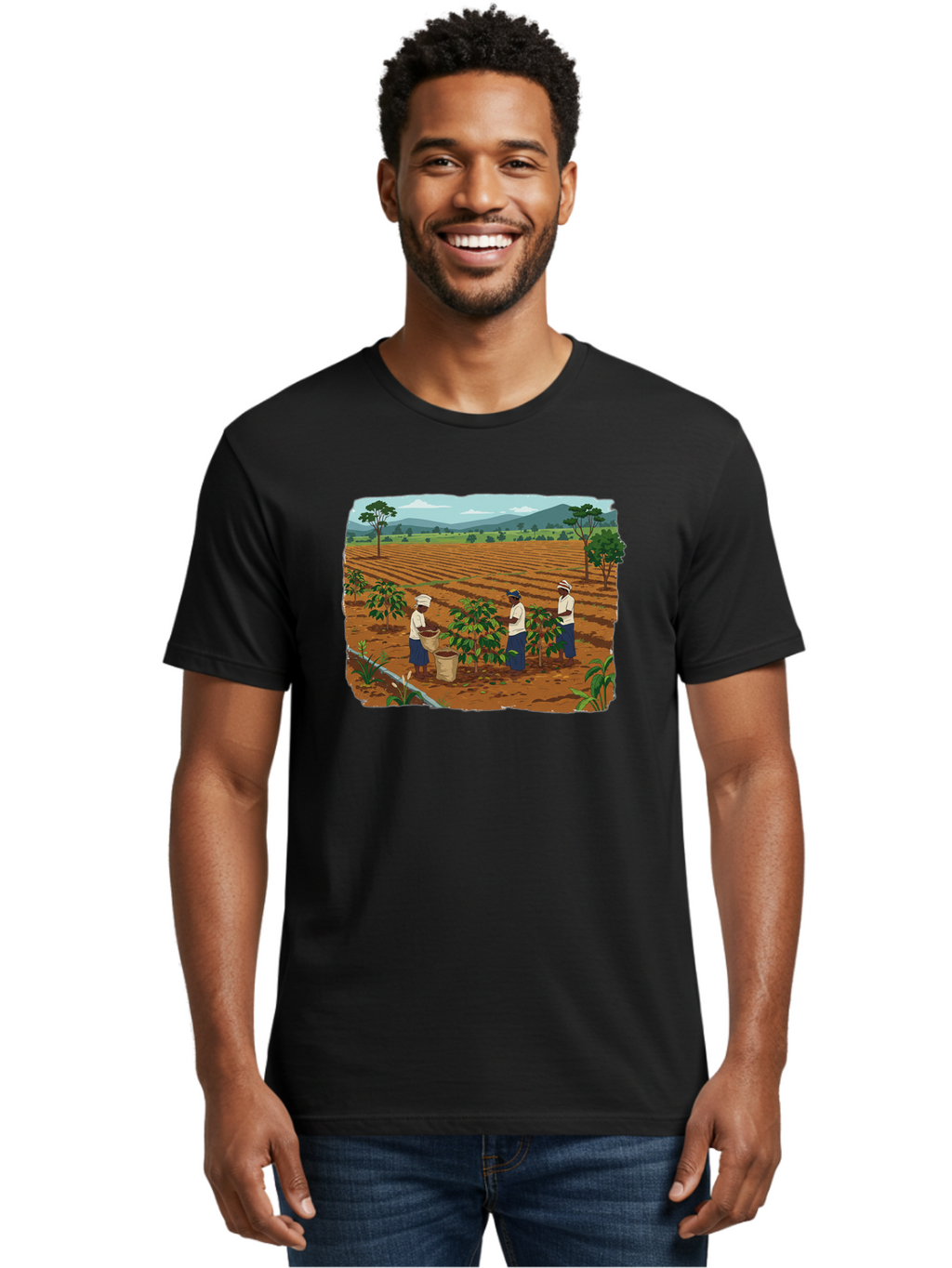 Coffee-Plantation-Workers Men'S Graphic Tee, 100% Cotton, Comfortable Casual Summer Wear, Machine Washable, Vintage Camera, Old Camera, Antique Camera, Black Camera, Classic Photography, Photography Equipment, Nostalgic Device, Film Camera, Bao252