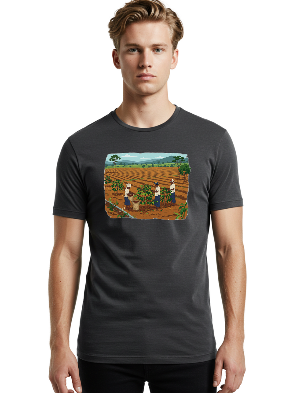 Coffee-Plantation-Workers Men'S Graphic Tee, 100% Cotton, Comfortable Casual Summer Wear, Machine Washable, Vintage Camera, Old Camera, Antique Camera, Black Camera, Classic Photography, Photography Equipment, Nostalgic Device, Film Camera, Bao252