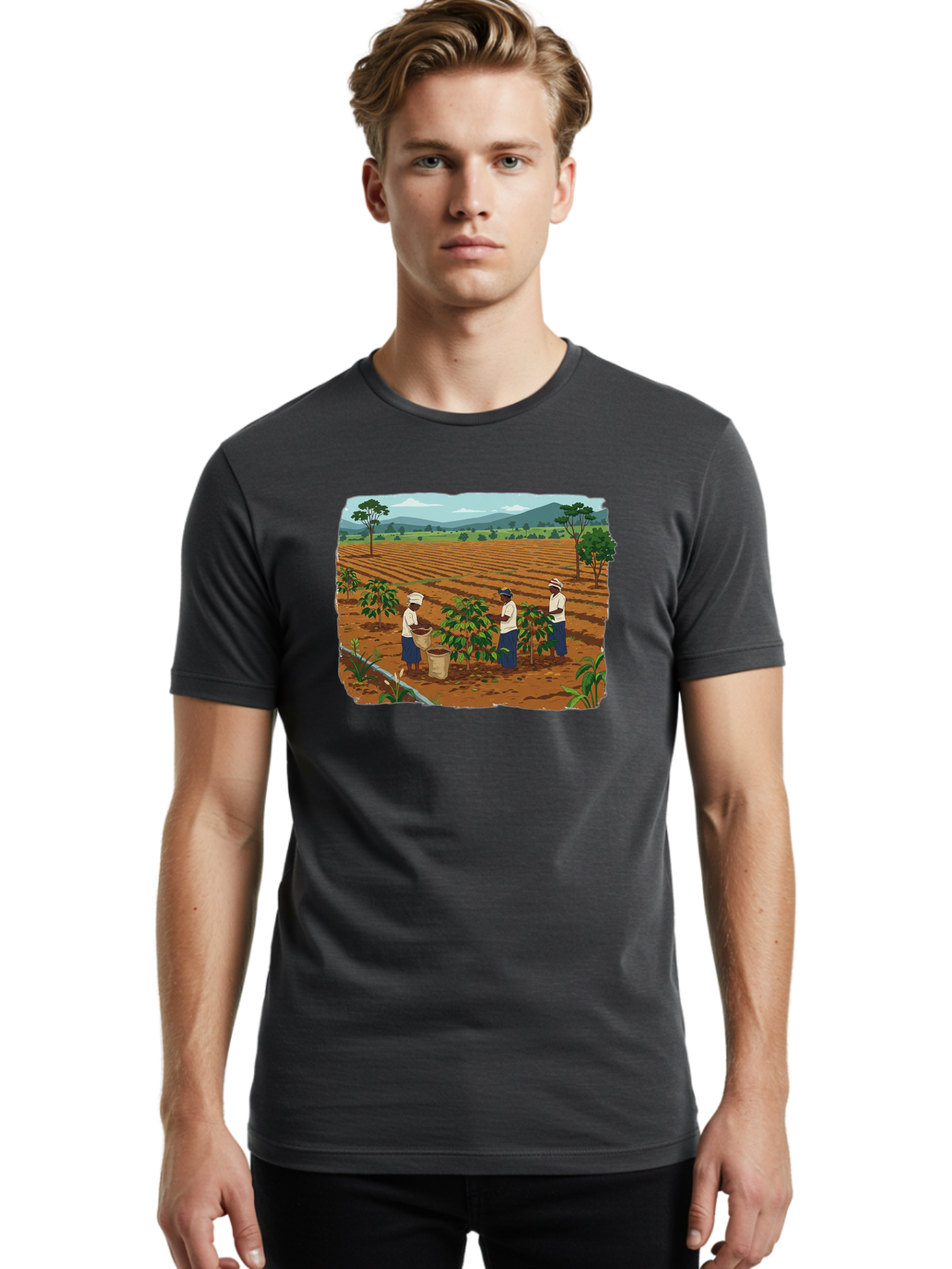 Coffee-Plantation-Workers Men'S Graphic Tee, 100% Cotton, Comfortable Casual Summer Wear, Machine Washable, Vintage Camera, Old Camera, Antique Camera, Black Camera, Classic Photography, Photography Equipment, Nostalgic Device, Film Camera, Bao252