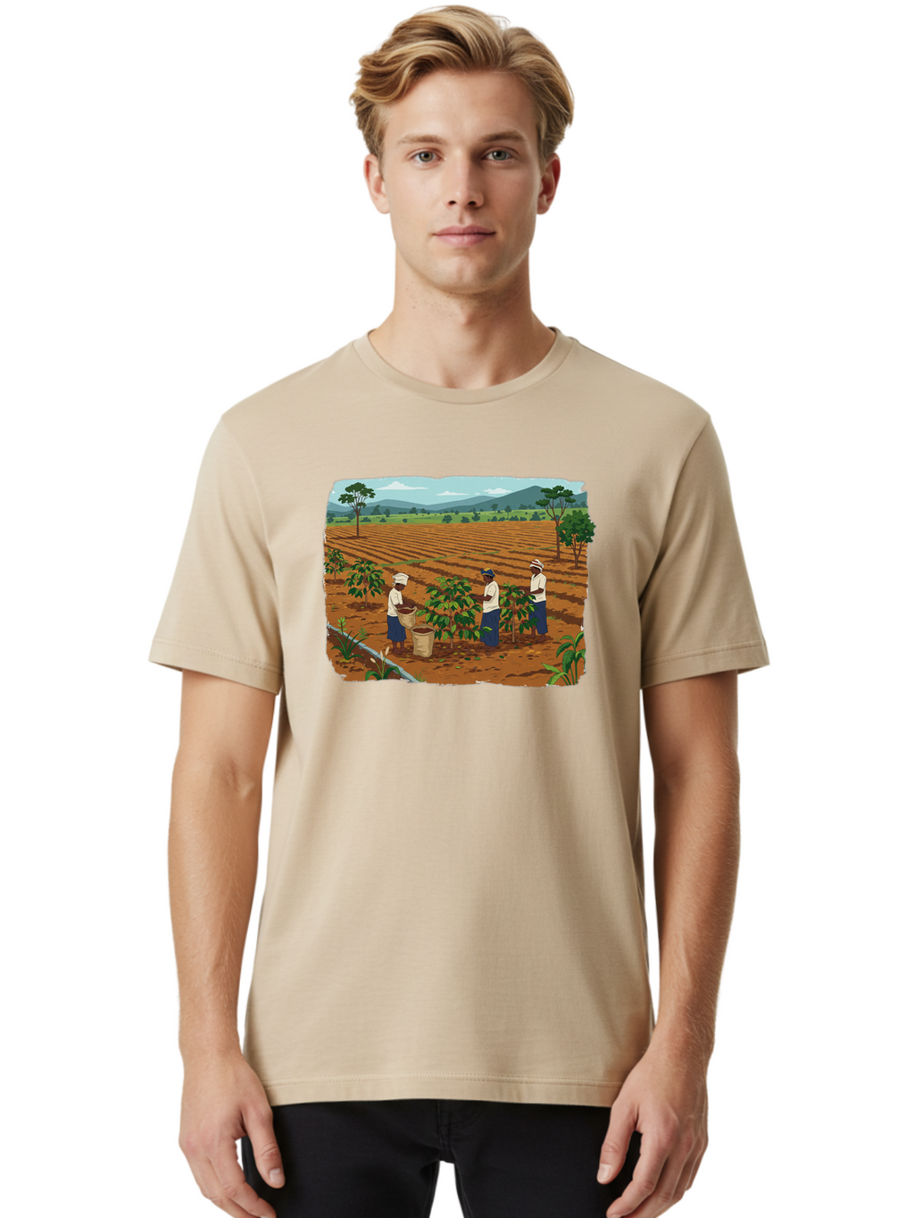 Coffee-Plantation-Workers Men'S Graphic Tee, 100% Cotton, Comfortable Casual Summer Wear, Machine Washable, Vintage Camera, Old Camera, Antique Camera, Black Camera, Classic Photography, Photography Equipment, Nostalgic Device, Film Camera, Bao252