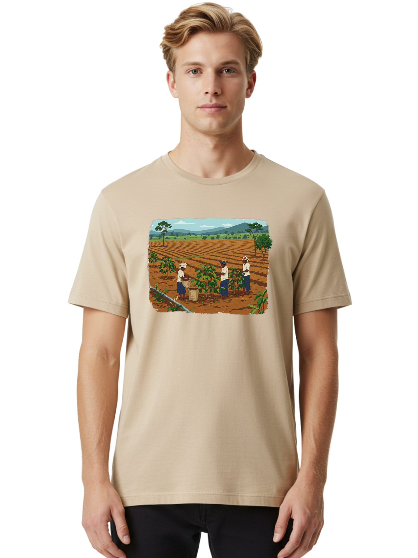 Coffee-Plantation-Workers Men'S Graphic Tee, 100% Cotton, Comfortable Casual Summer Wear, Machine Washable, Vintage Camera, Old Camera, Antique Camera, Black Camera, Classic Photography, Photography Equipment, Nostalgic Device, Film Camera, Bao252