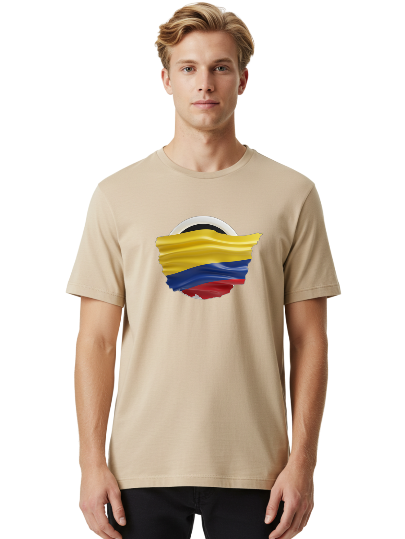 Colombian-Flag Men'S Graphic Tee, 100% Cotton, Comfortable Casual Summer Wear, Machine Washable, Vintage Camera, Old Camera, Antique Camera, Black Camera, Classic Photography, Photography Equipment, Nostalgic Device, Film Camera, Camera Art Bao254