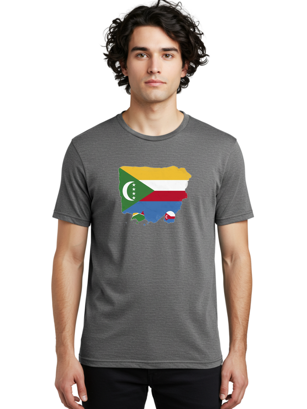Comoros-Map-With-Flag Men'S Graphic Tee, 100% Cotton, Comfortable Casual Summer Wear, Machine Washable, Vintage Camera, Old Camera, Antique Camera, Black Camera, Classic Photography, Photography Equipment, Nostalgic Device, Film Camera, Bao260