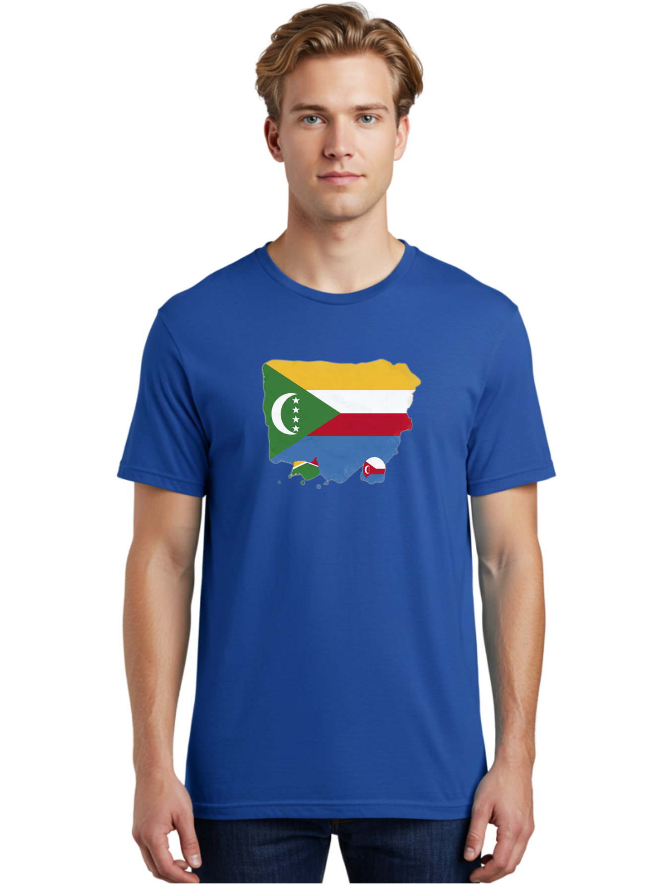 Comoros-Map-With-Flag Men'S Graphic Tee, 100% Cotton, Comfortable Casual Summer Wear, Machine Washable, Vintage Camera, Old Camera, Antique Camera, Black Camera, Classic Photography, Photography Equipment, Nostalgic Device, Film Camera, Bao260