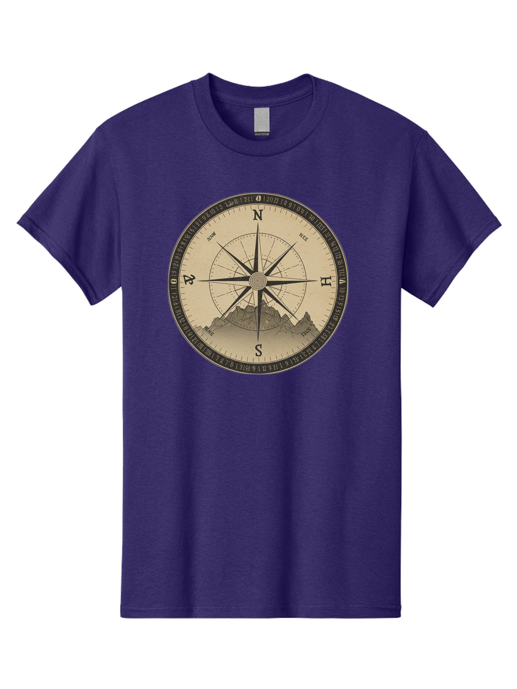 Compass-Rose Men'S Graphic Tee, 100% Cotton, Comfortable Casual Summer Wear, Machine Washable, Vintage Camera, Old Camera, Antique Camera, Black Camera, Classic Photography, Photography Equipment, Nostalgic Device, Film Camera, Camera Art Bao261
