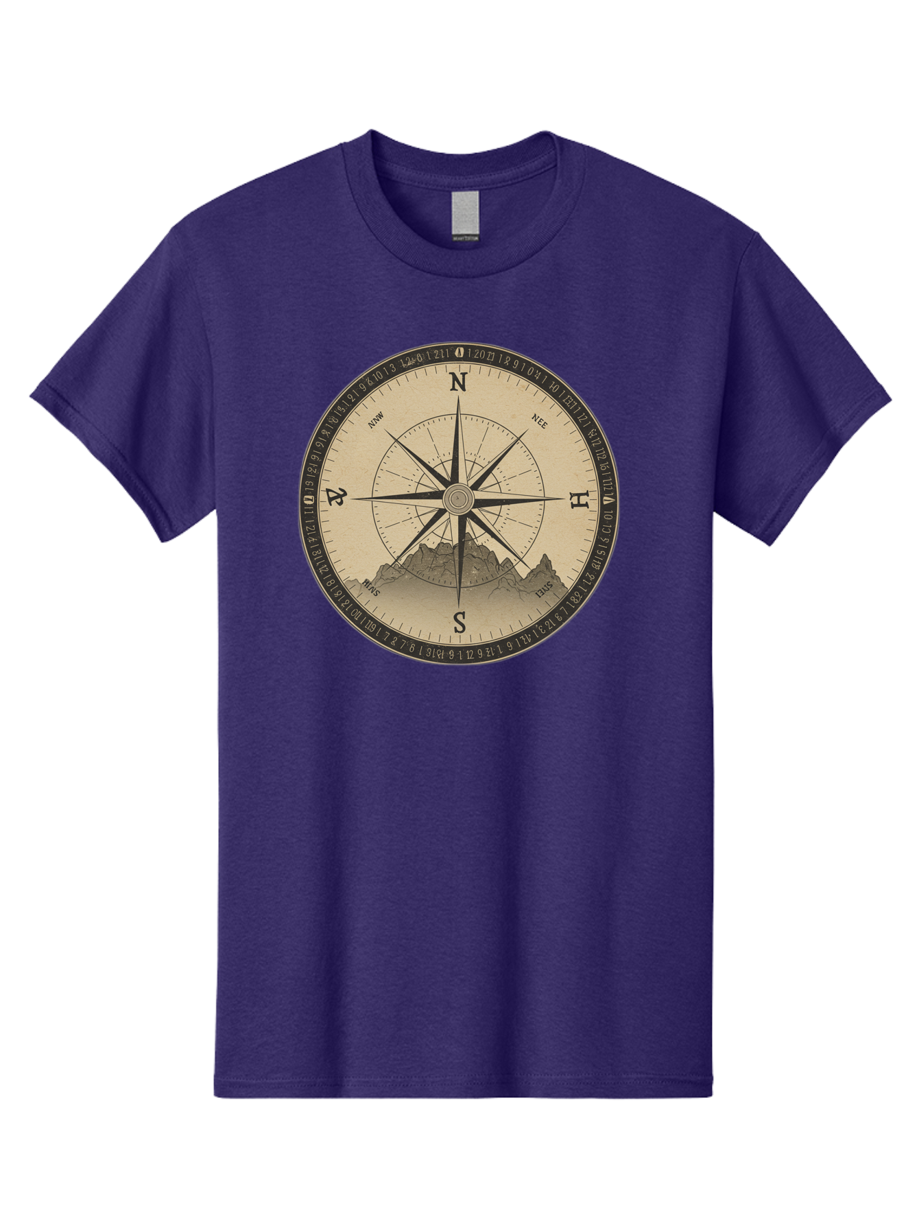 Compass-Rose Men'S Graphic Tee, 100% Cotton, Comfortable Casual Summer Wear, Machine Washable, Vintage Camera, Old Camera, Antique Camera, Black Camera, Classic Photography, Photography Equipment, Nostalgic Device, Film Camera, Camera Art Bao261