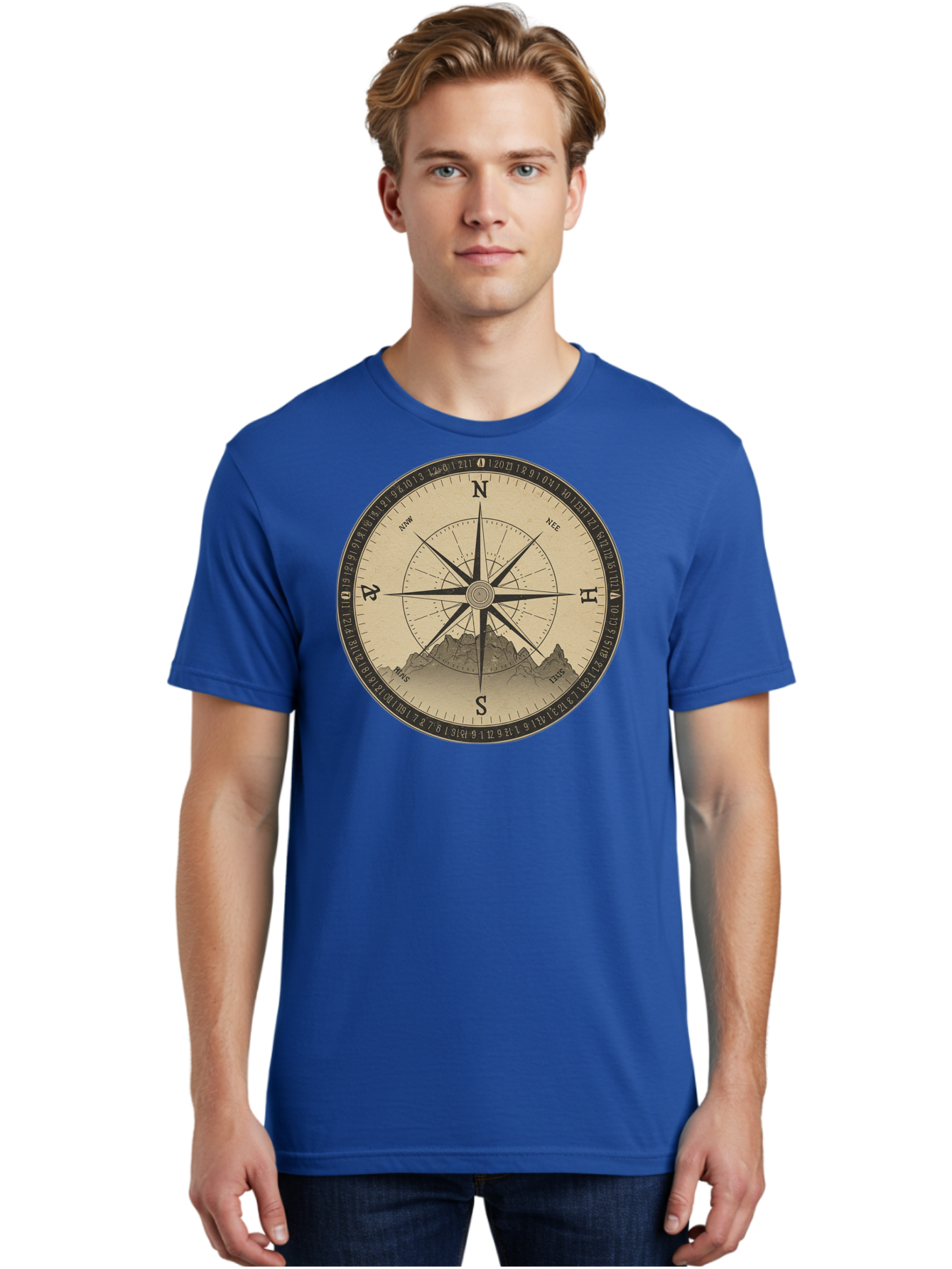 Compass-Rose Men'S Graphic Tee, 100% Cotton, Comfortable Casual Summer Wear, Machine Washable, Vintage Camera, Old Camera, Antique Camera, Black Camera, Classic Photography, Photography Equipment, Nostalgic Device, Film Camera, Camera Art Bao261