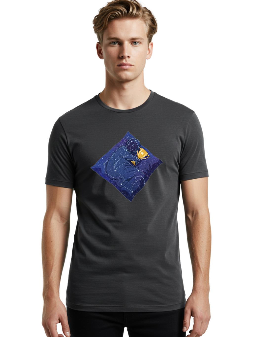Constellation-Man Men'S Graphic Tee, 100% Cotton, Comfortable Casual Summer Wear, Machine Washable, Vintage Camera, Old Camera, Antique Camera, Black Camera, Classic Photography, Photography Equipment, Nostalgic Device, Film Camera, Camera Art Bao263