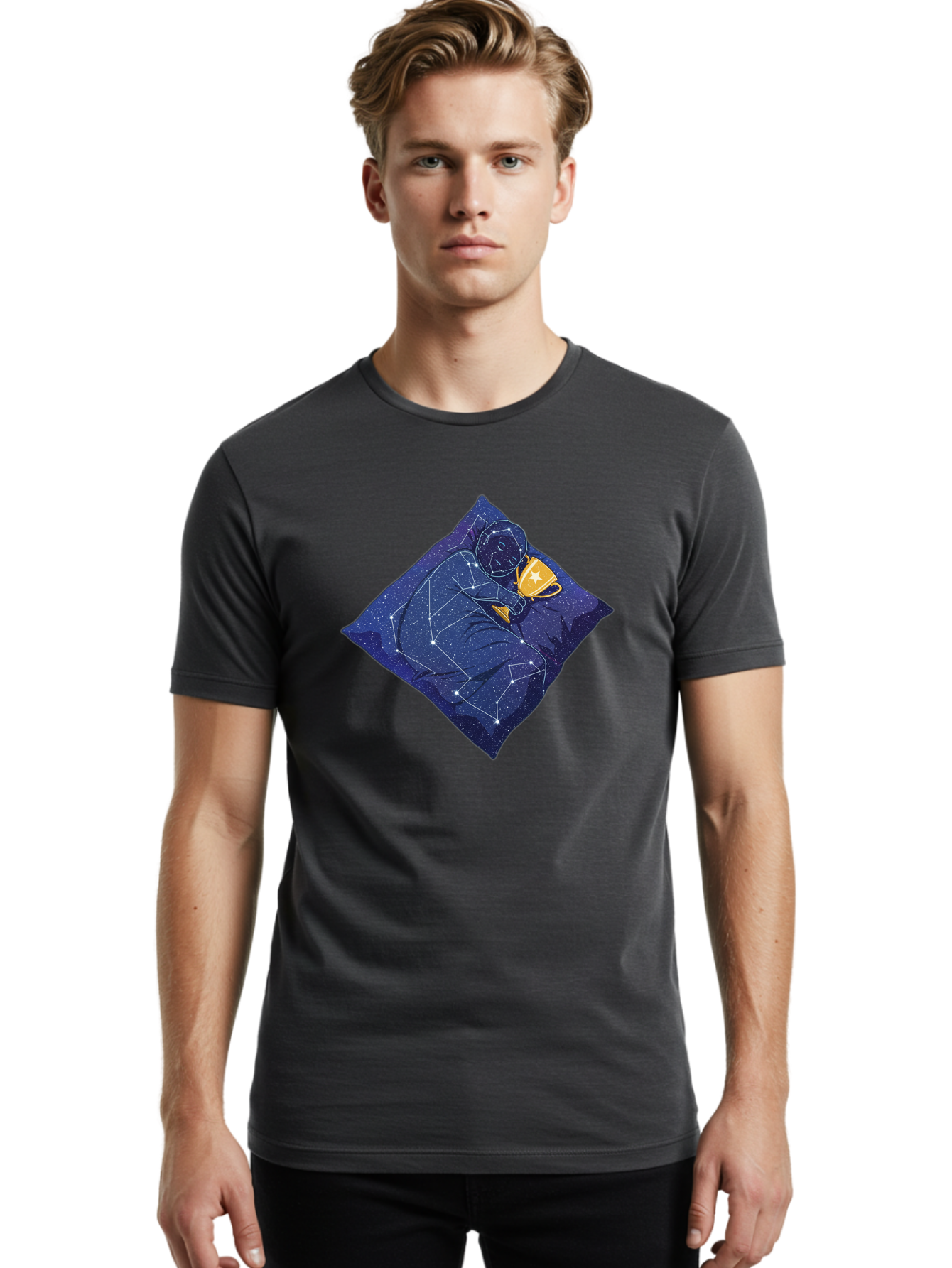 Constellation-Man Men'S Graphic Tee, 100% Cotton, Comfortable Casual Summer Wear, Machine Washable, Vintage Camera, Old Camera, Antique Camera, Black Camera, Classic Photography, Photography Equipment, Nostalgic Device, Film Camera, Camera Art Bao263
