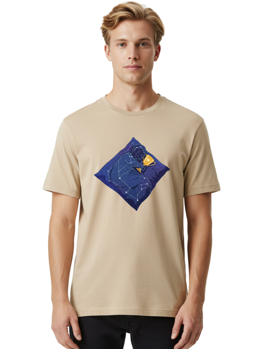 Constellation-Man Men'S Graphic Tee, 100% Cotton, Comfortable Casual Summer Wear, Machine Washable, Vintage Camera, Old Camera, Antique Camera, Black Camera, Classic Photography, Photography Equipment, Nostalgic Device, Film Camera, Camera Art Bao263
